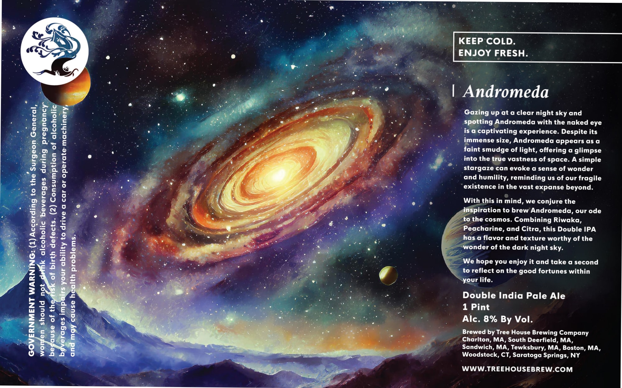 Andromeda by Tree House Brewing Company - beer label