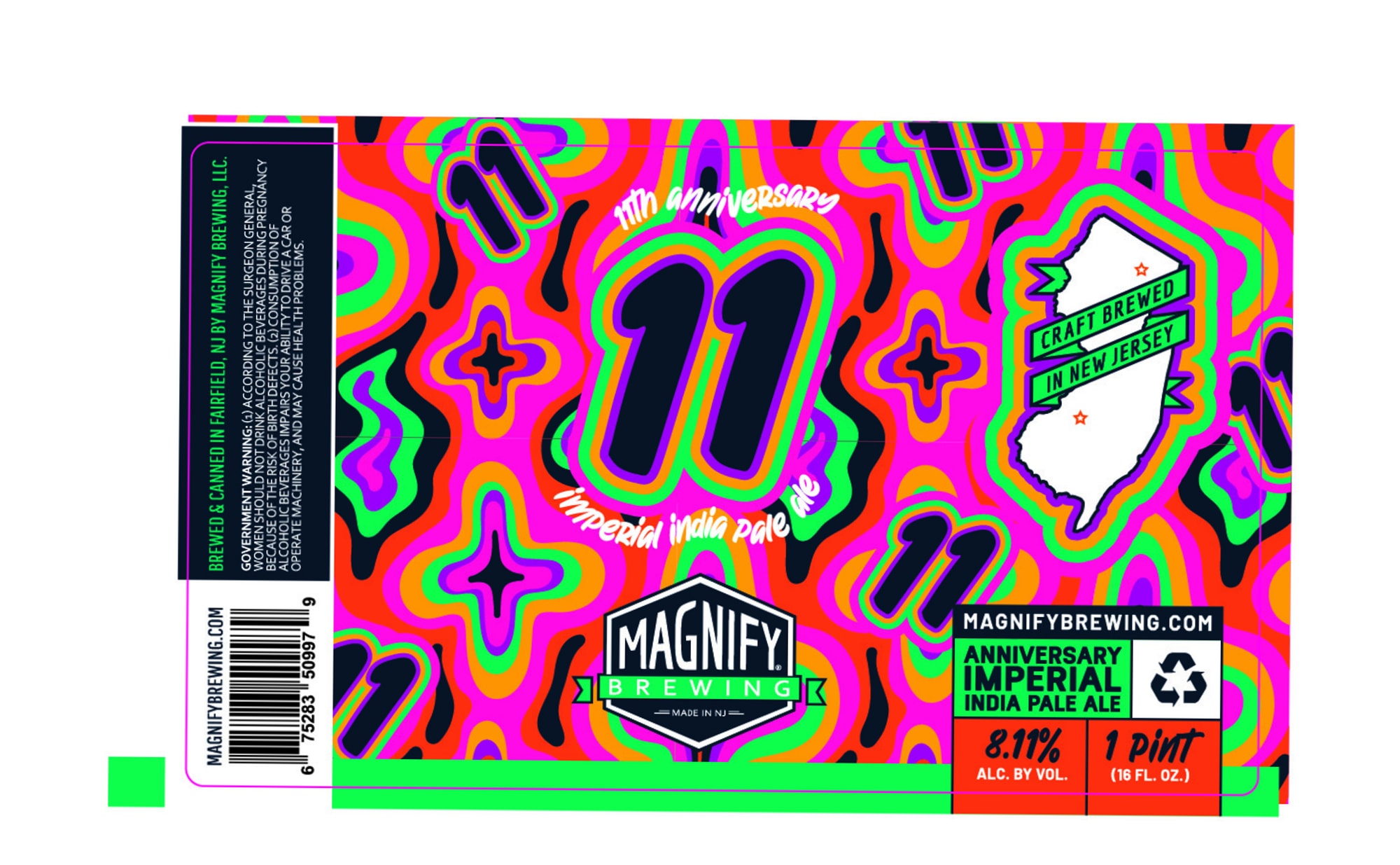 Anniversary Imperial India Pale Ale by Magnify Brewing - beer label
