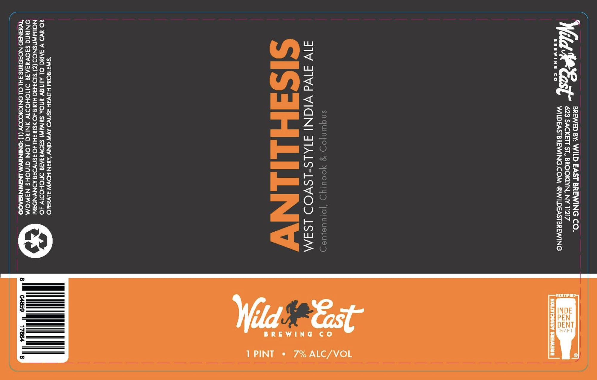 Antithesis by Wild East Brewing Co. - beer label