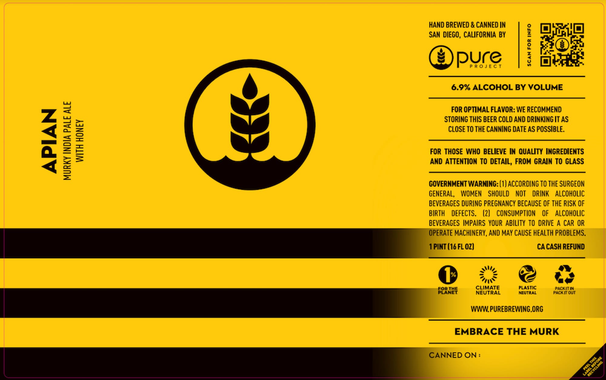 Apian by Pure Project - beer label