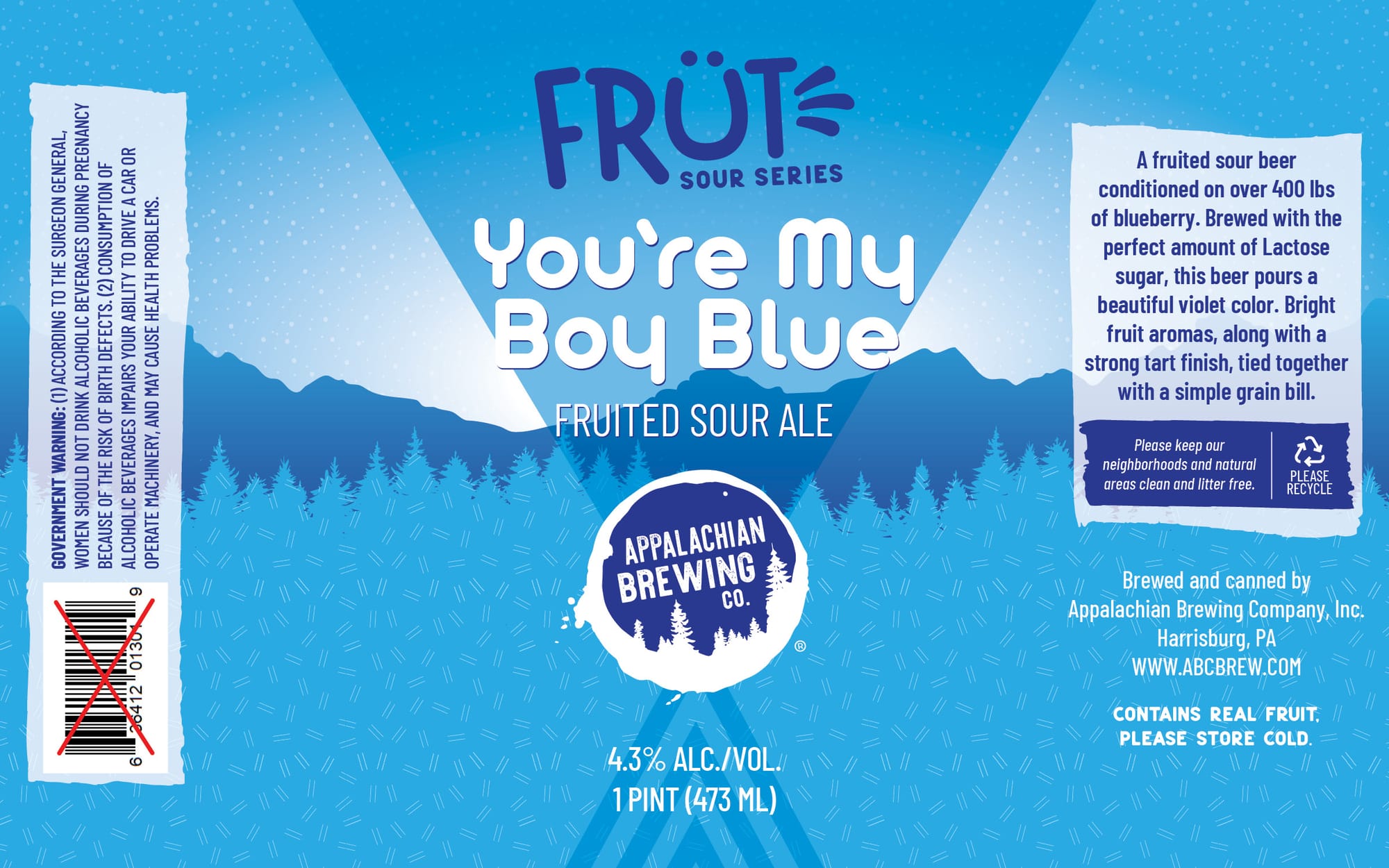 You’re My Boy Blue by Appalachian Brewing Co. - beer label