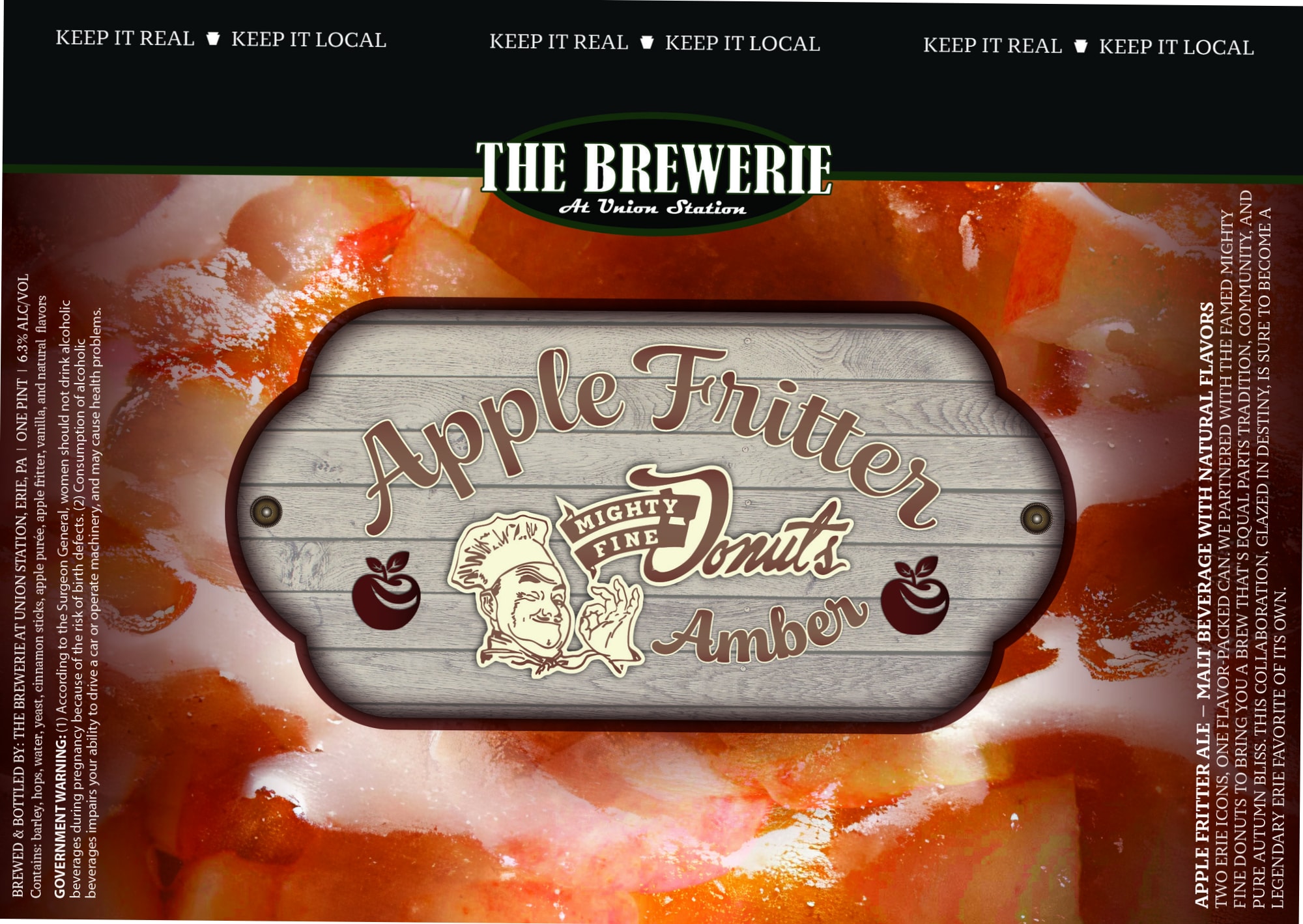 Apple Fritter by The Brewhrie at Union Station - beer label