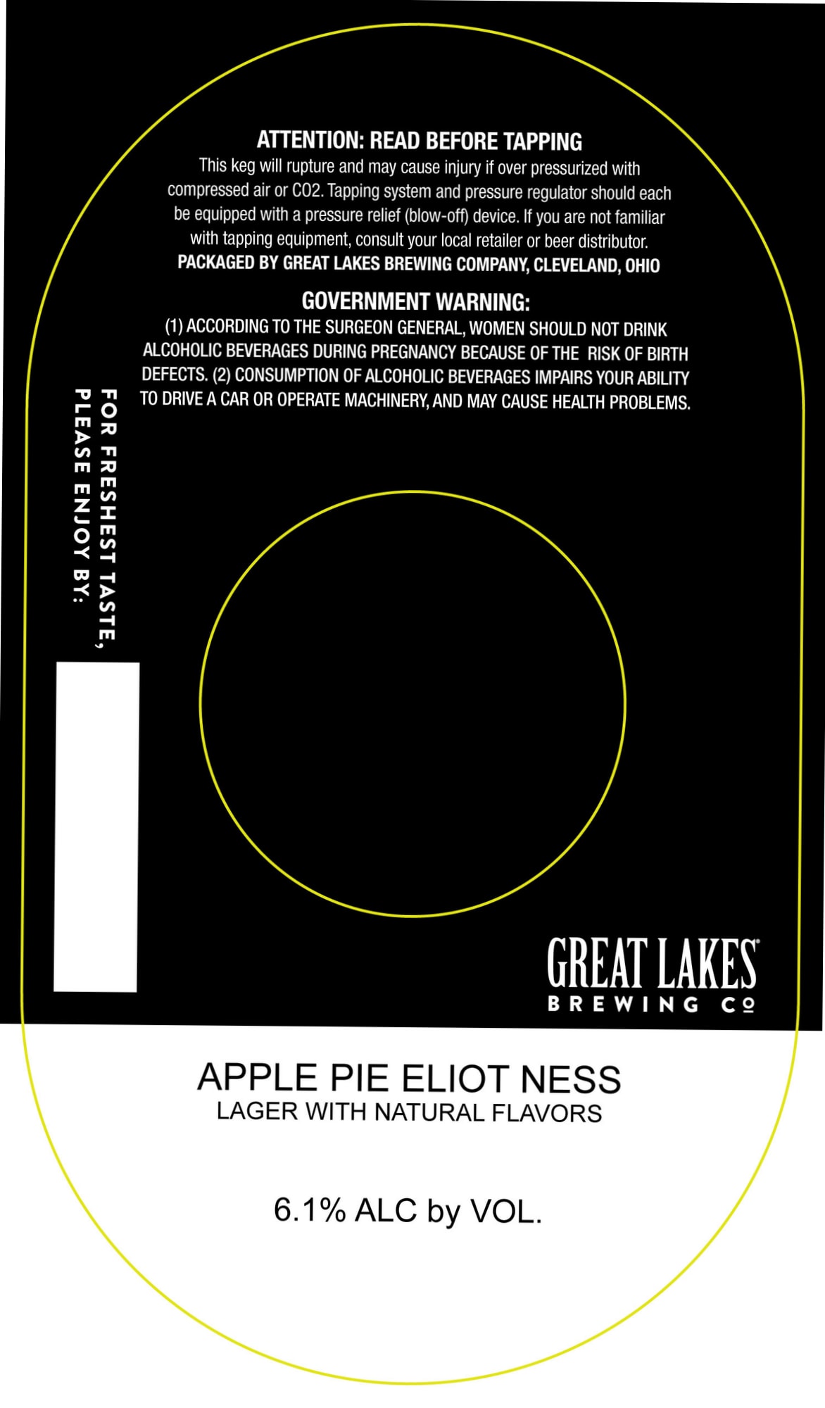 Apple Pie Eliot Ness by Great Lakes Brewing Co. - beer label