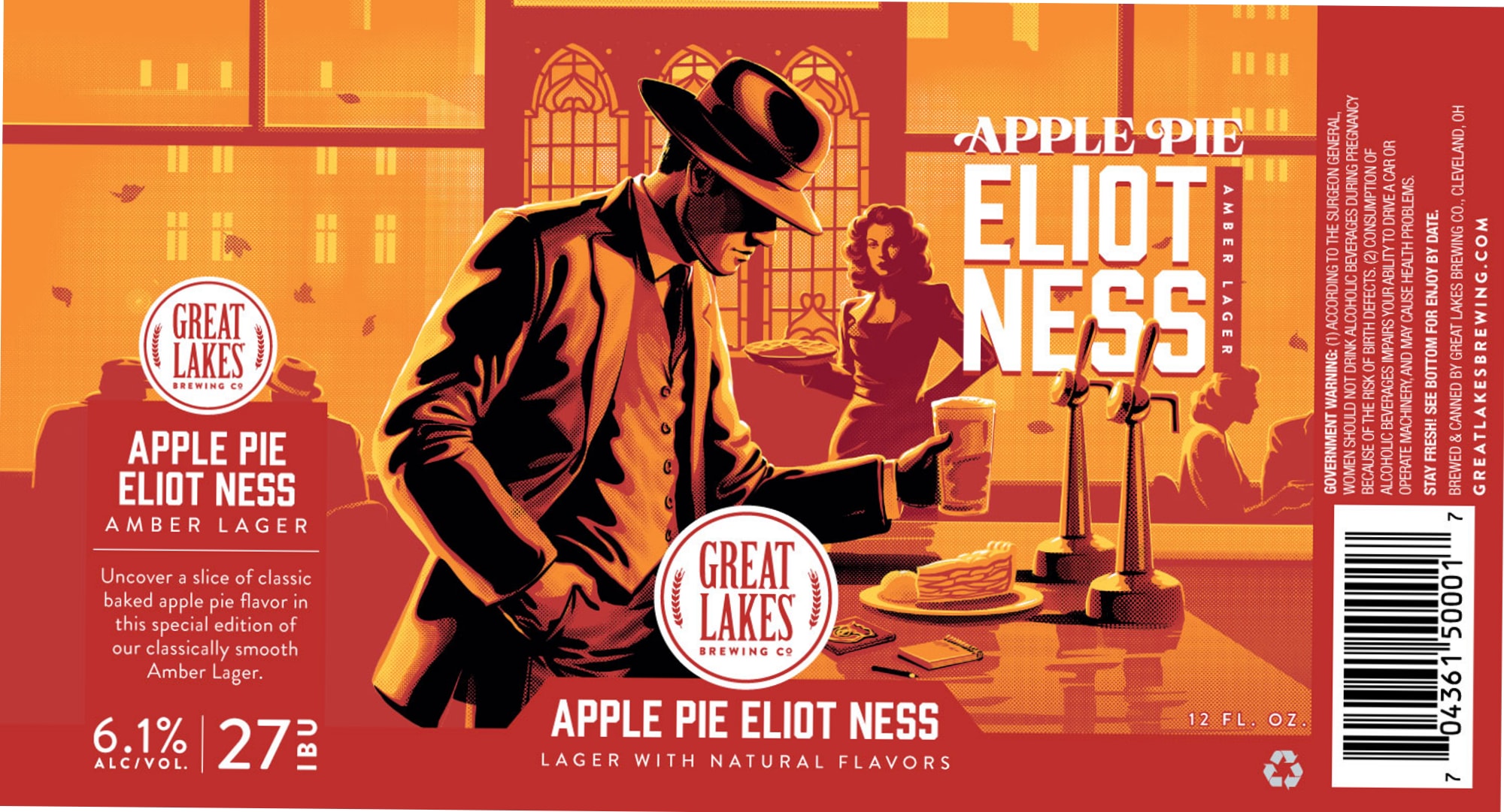 Apple Pie Eliot Ness by Great Lakes Brewing Co. - beer label