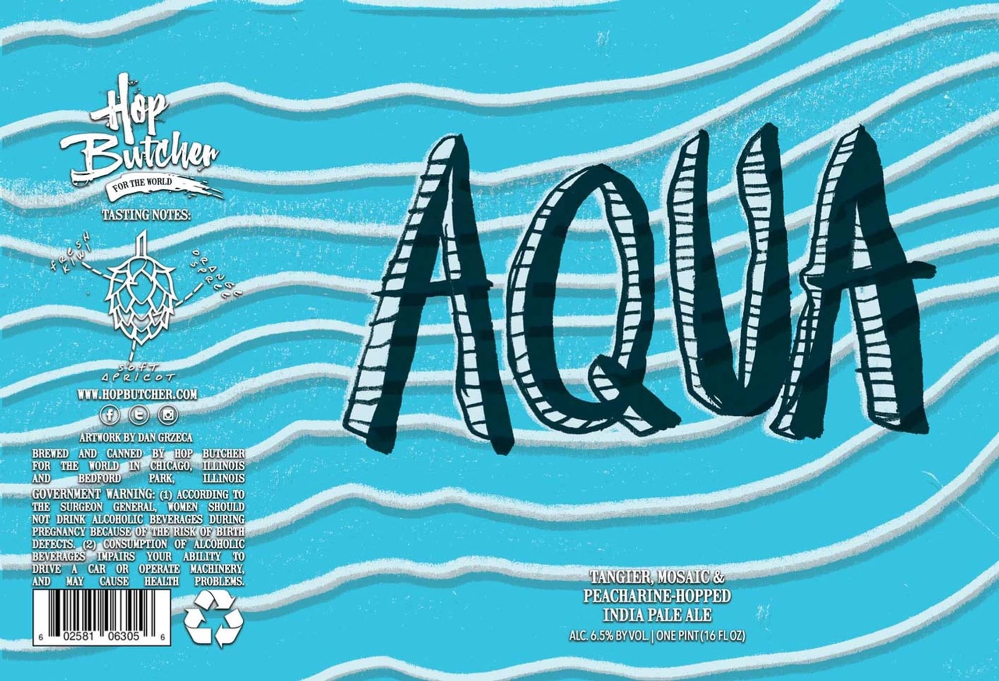 Aqua by Hop Butcher For The World - beer label