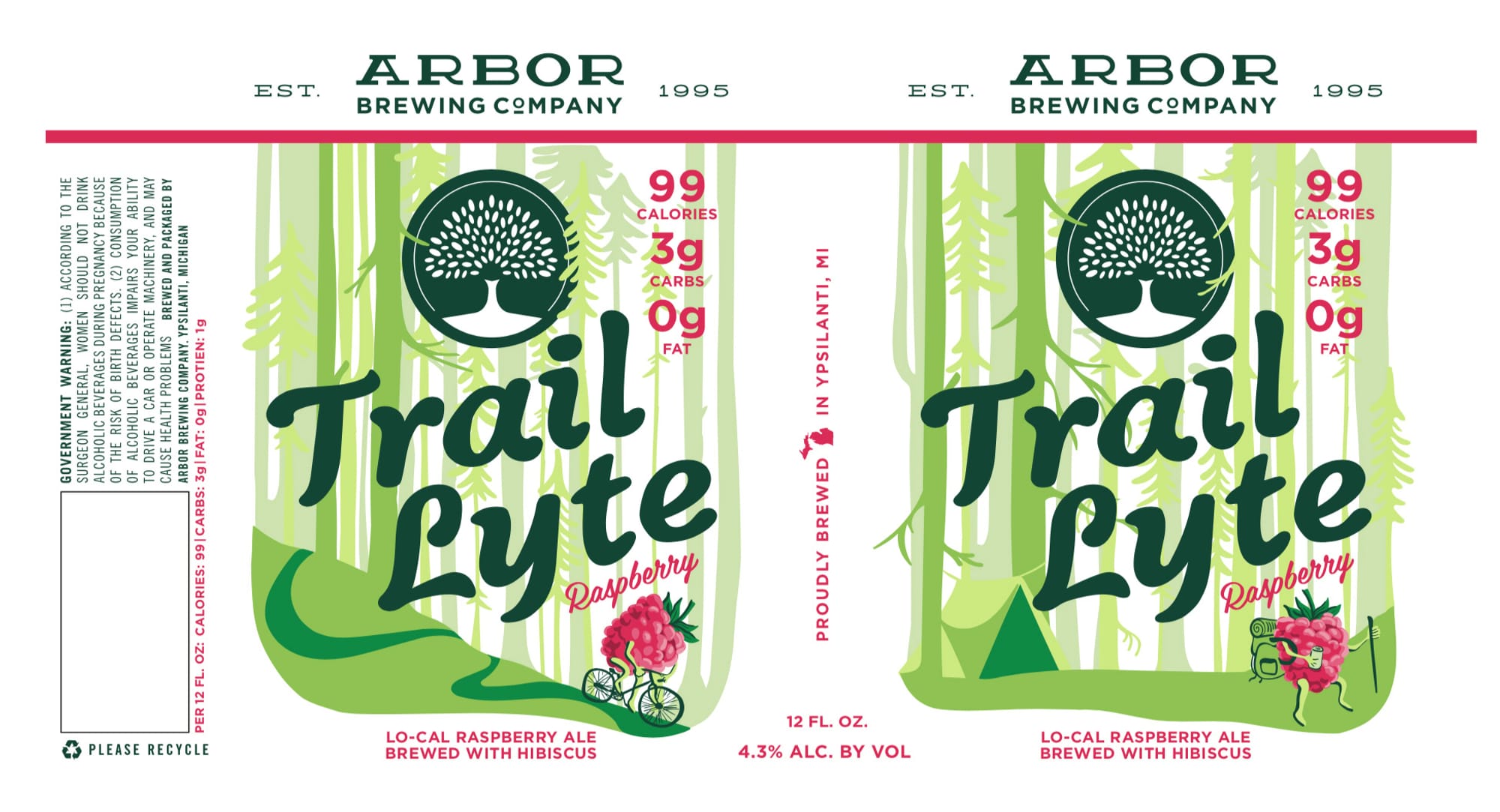 Trail Lyte by Arbor Brewing Company - beer label