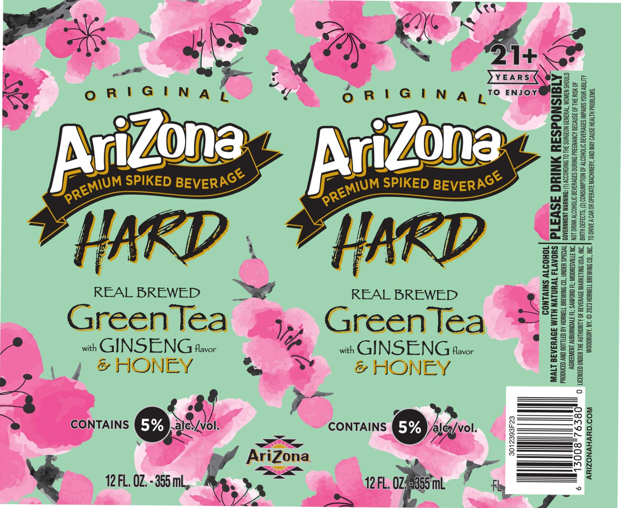 Arizona Hard Green Tea by Canidae Marketing, Inc. - beer label