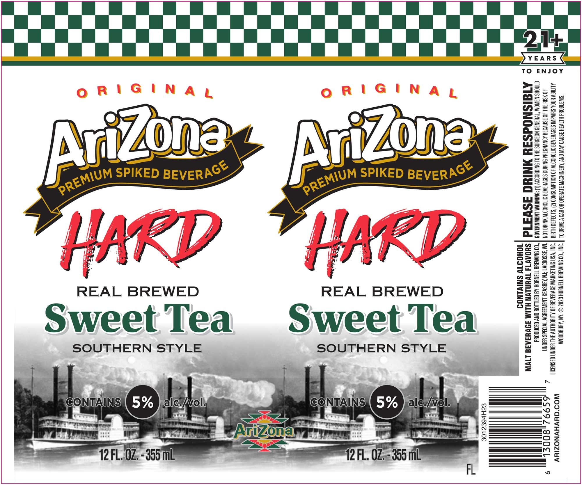 Arizona Hard Sweet Tea by Arizona Beverage Company - beer label