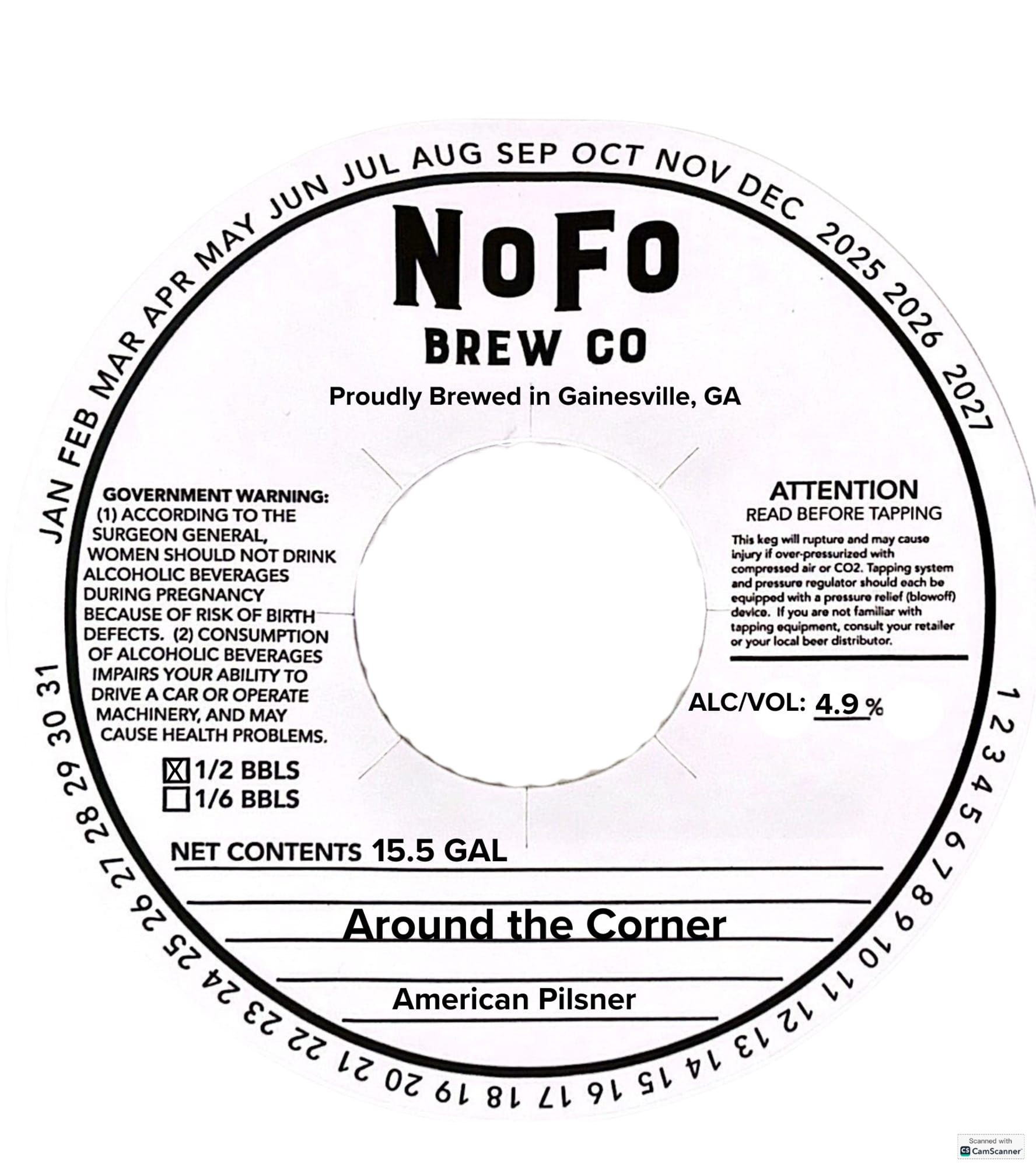 Around the Corner by NoFo Brew Co. - beer label