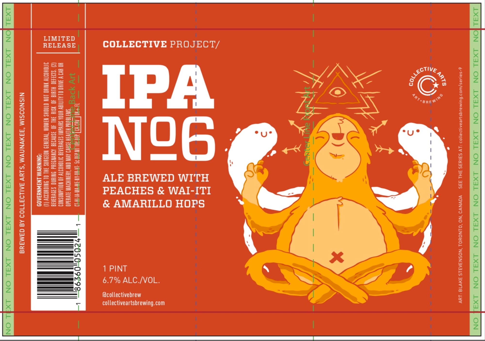 IPA No. 6 by Collective Arts Brewing - beer label