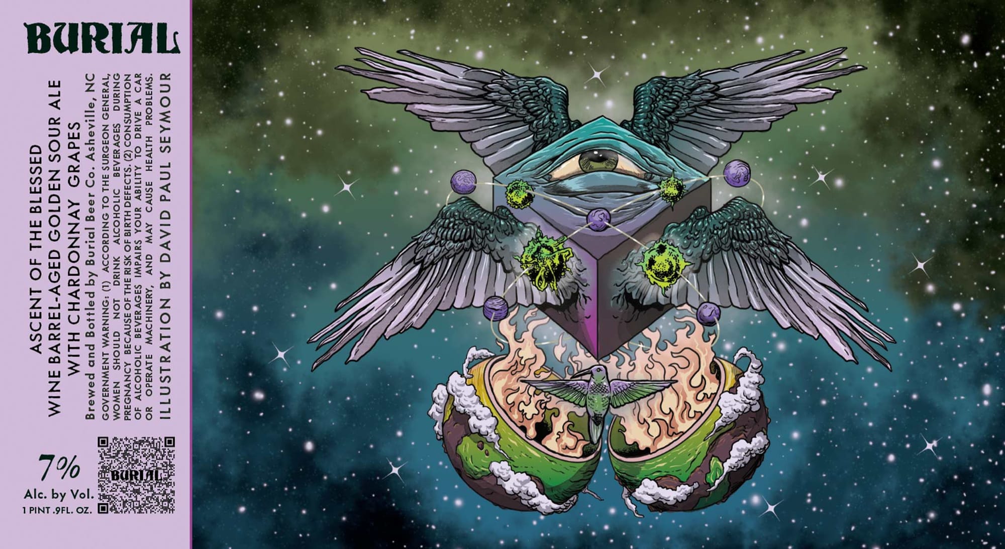 Ascent of the Blessed by Burial Beer Co. - beer label