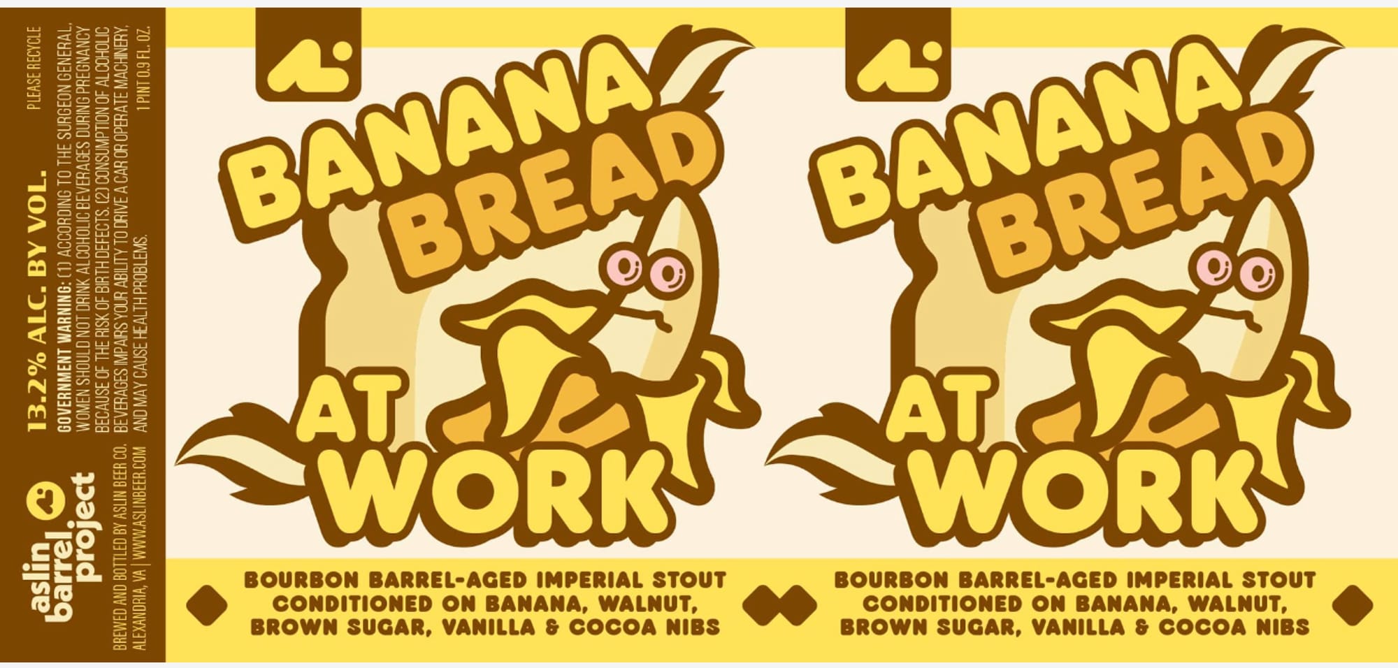 Banana Bread by Aslin Beer Project - beer label