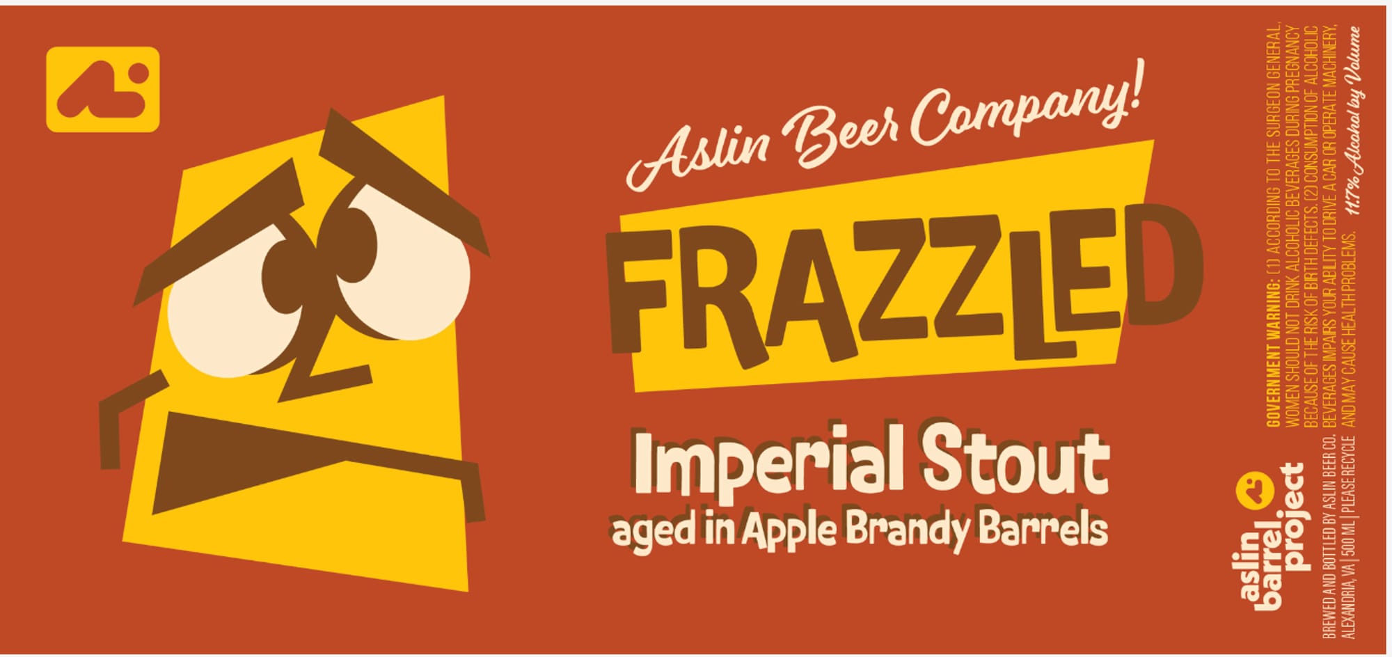 Frazzled by Aslin Beer Company - beer label