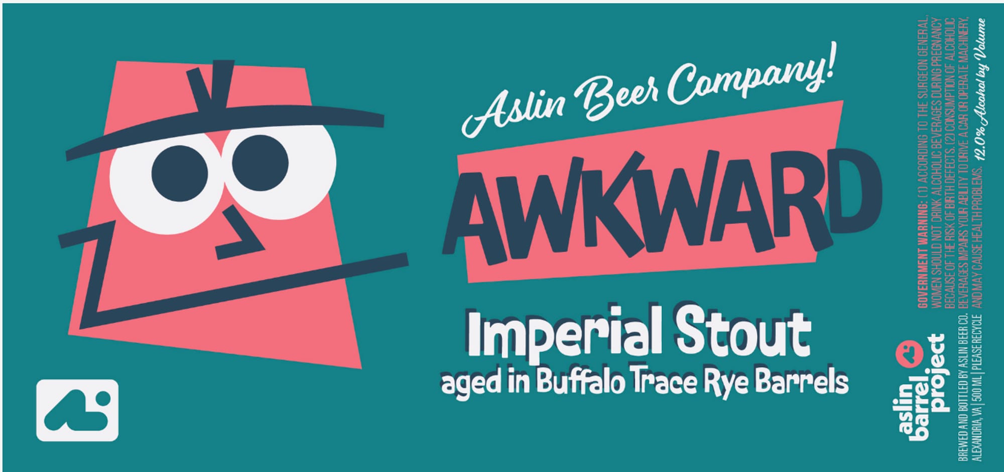 Awkward by Aslin Beer Company - beer label