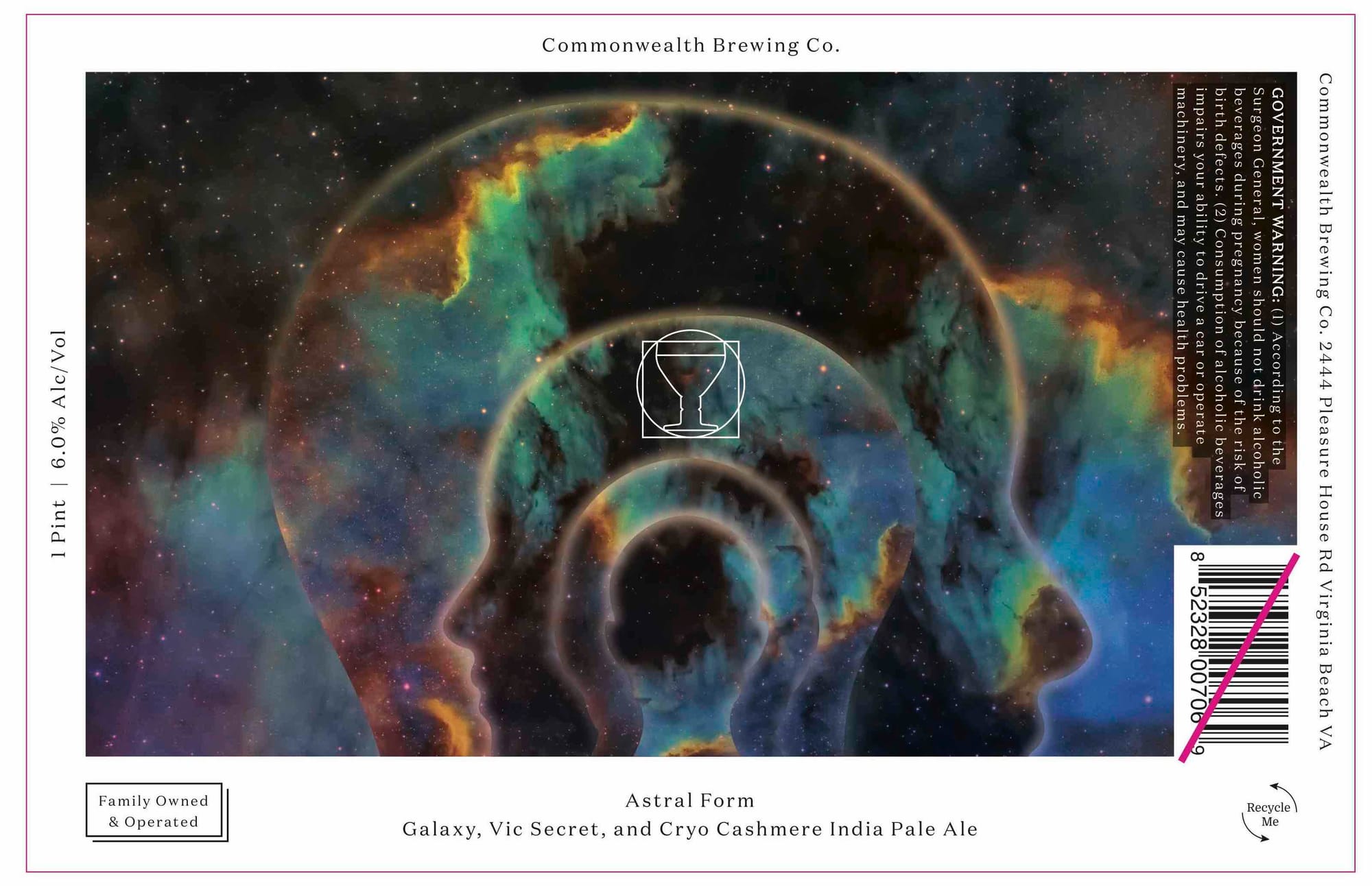 Astral Form by Commonwealth Brewing Co. - beer label
