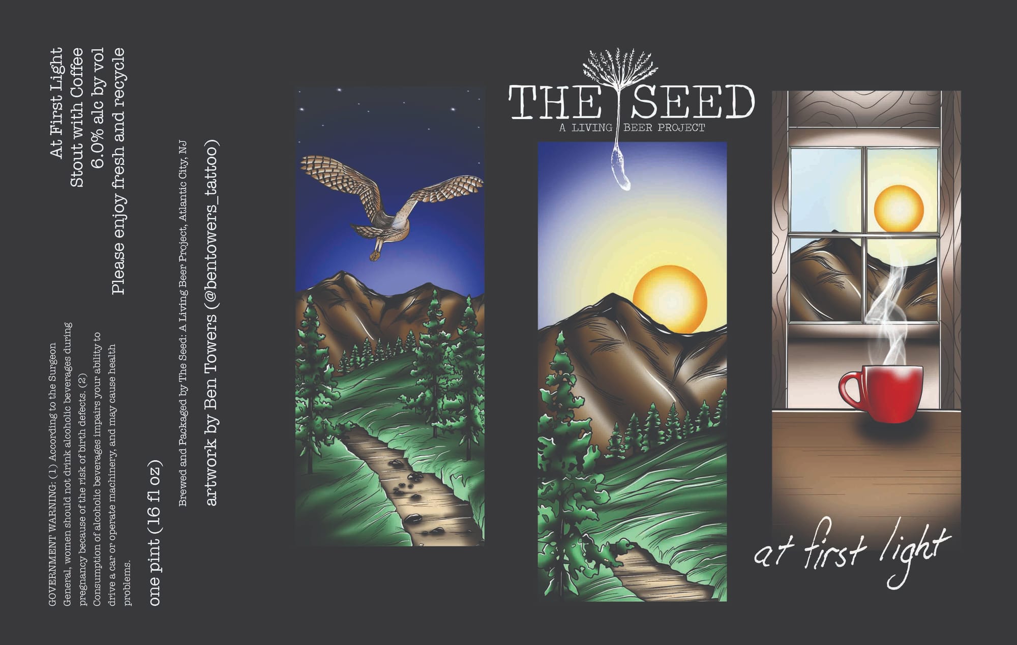 At First Light by The Seed: A Living Beer Project - beer label