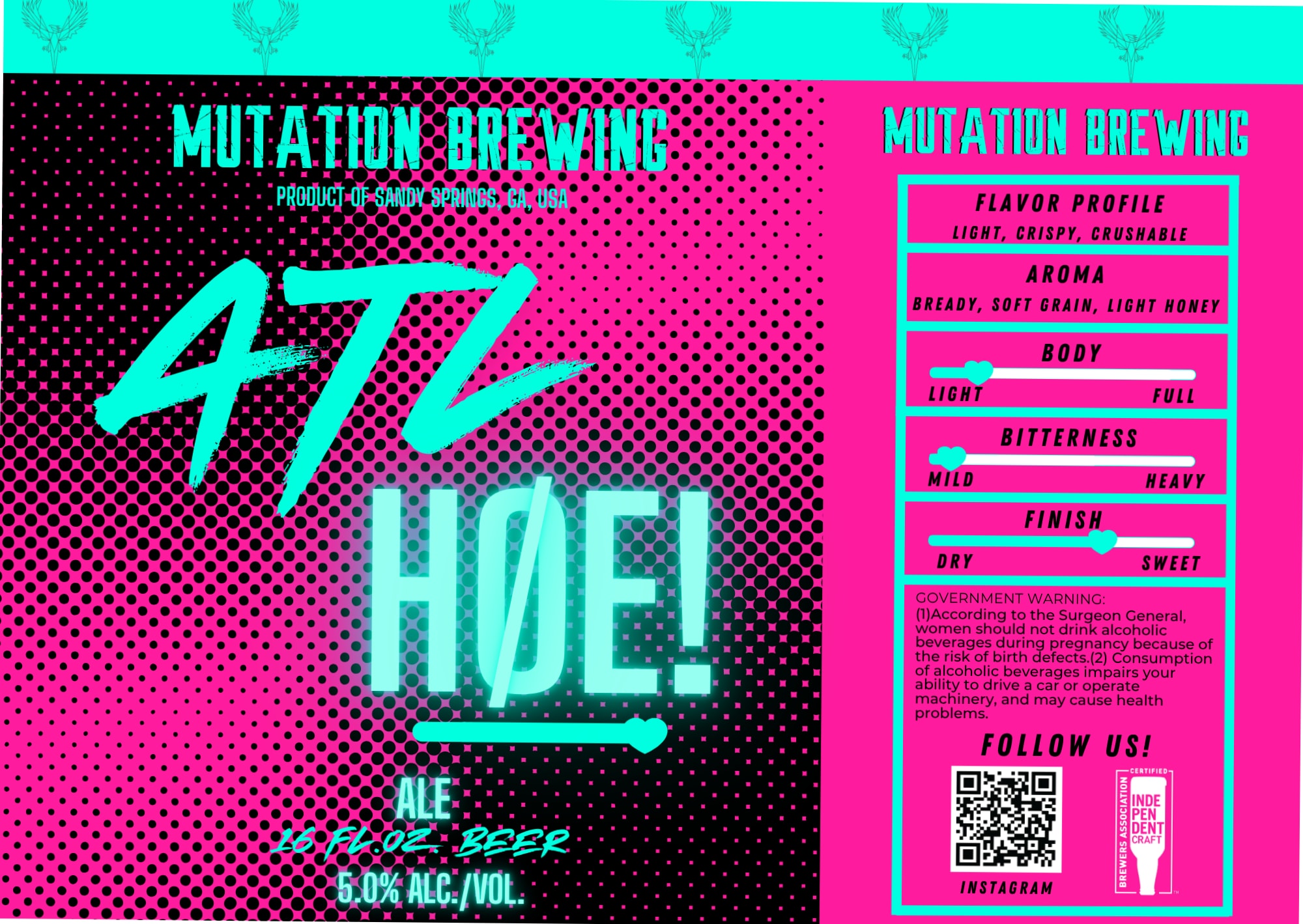 ATL Hœi by Mutation Brewing - beer label