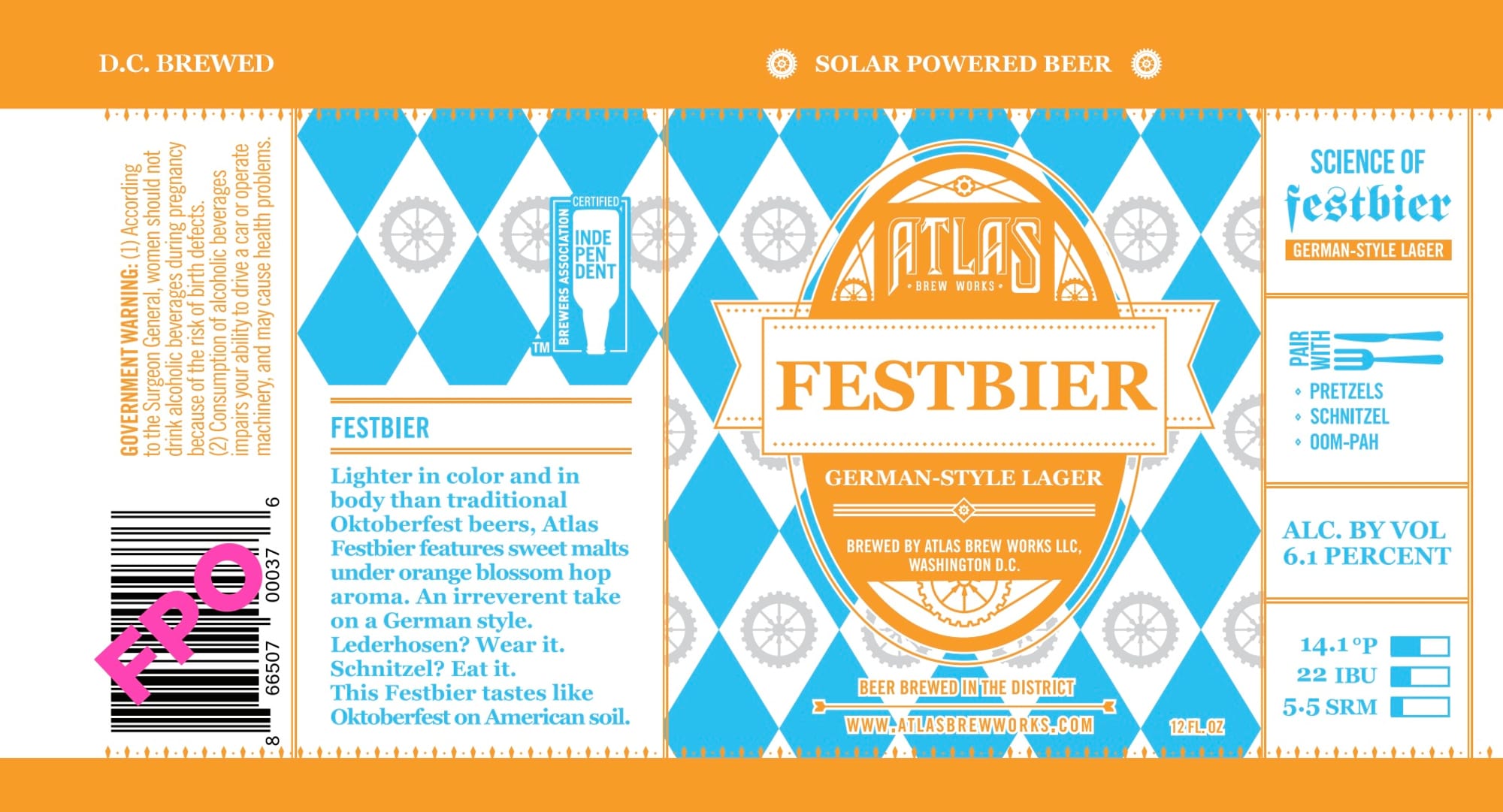 Festbier by Atlas Brew Works - beer label