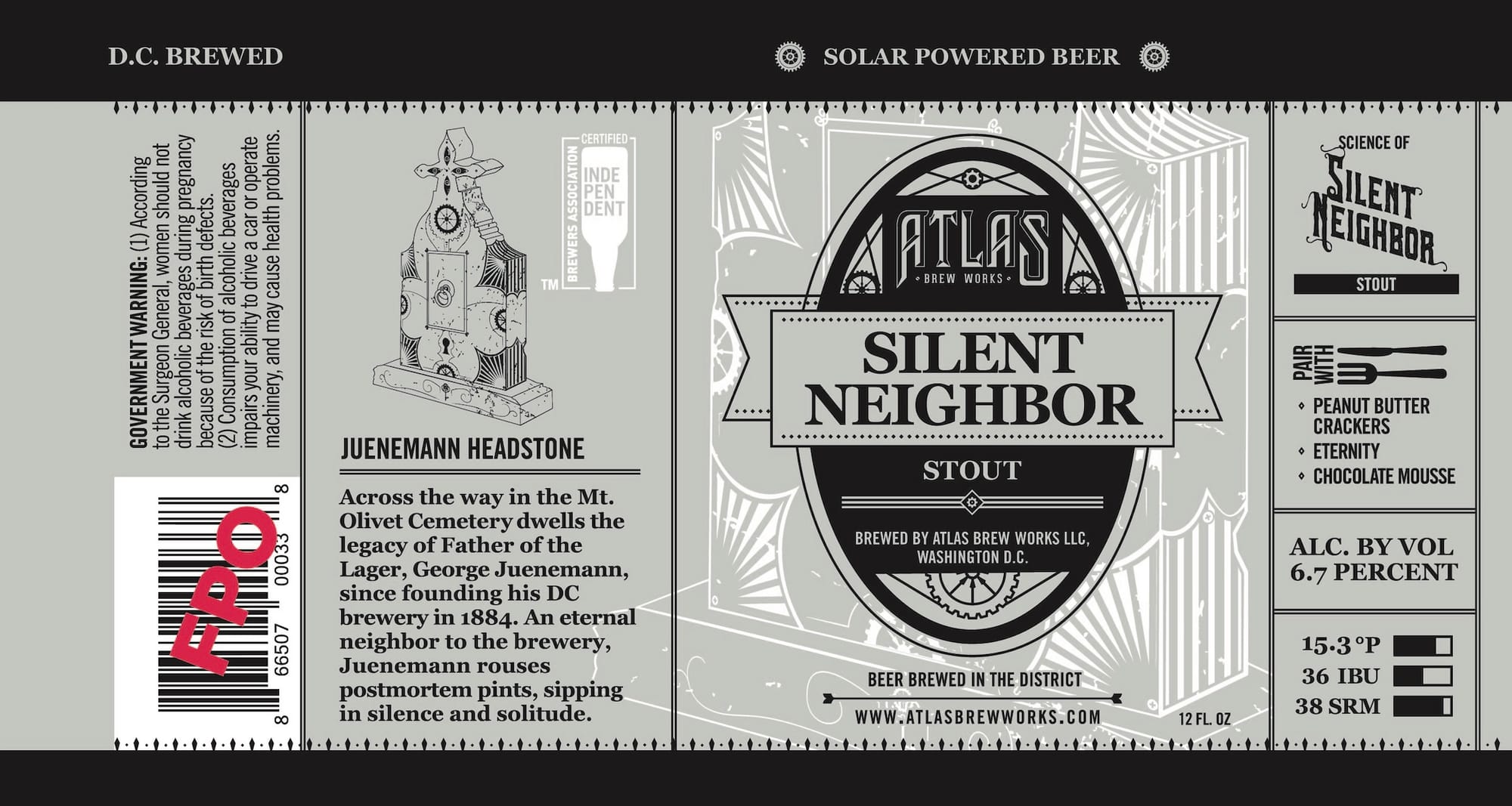 Silent Neighbor by Atlas Brew Works - beer label