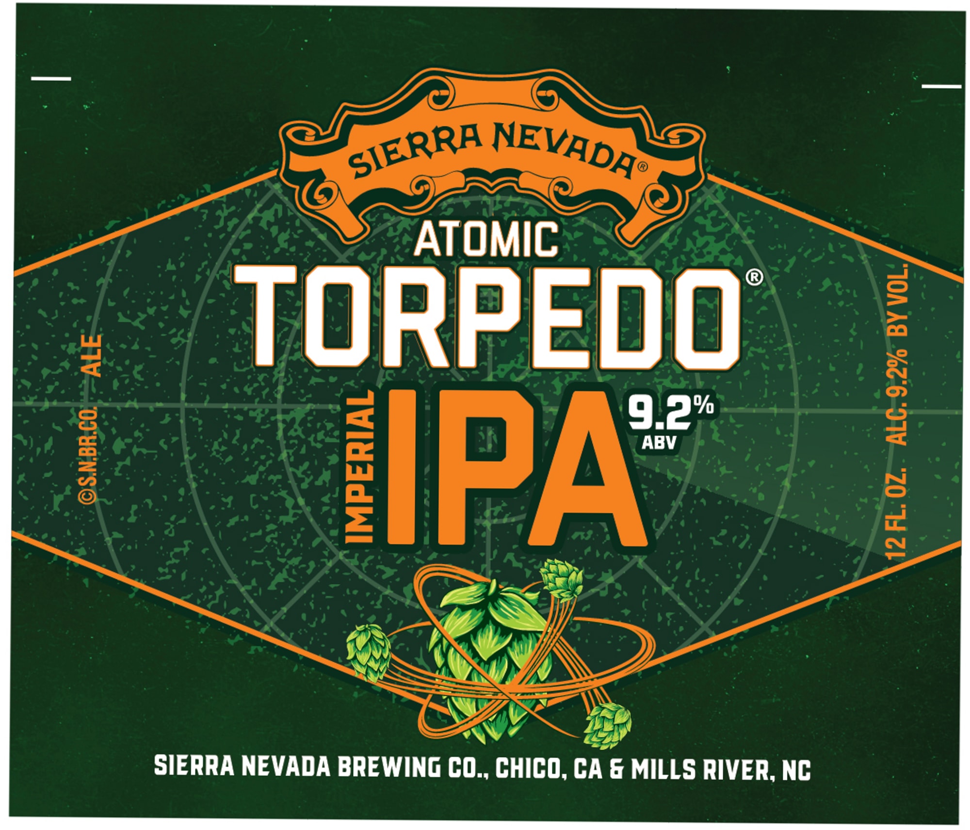 Atomic Torpedo IPA by Sierra Nevada Brewing Co. - beer label