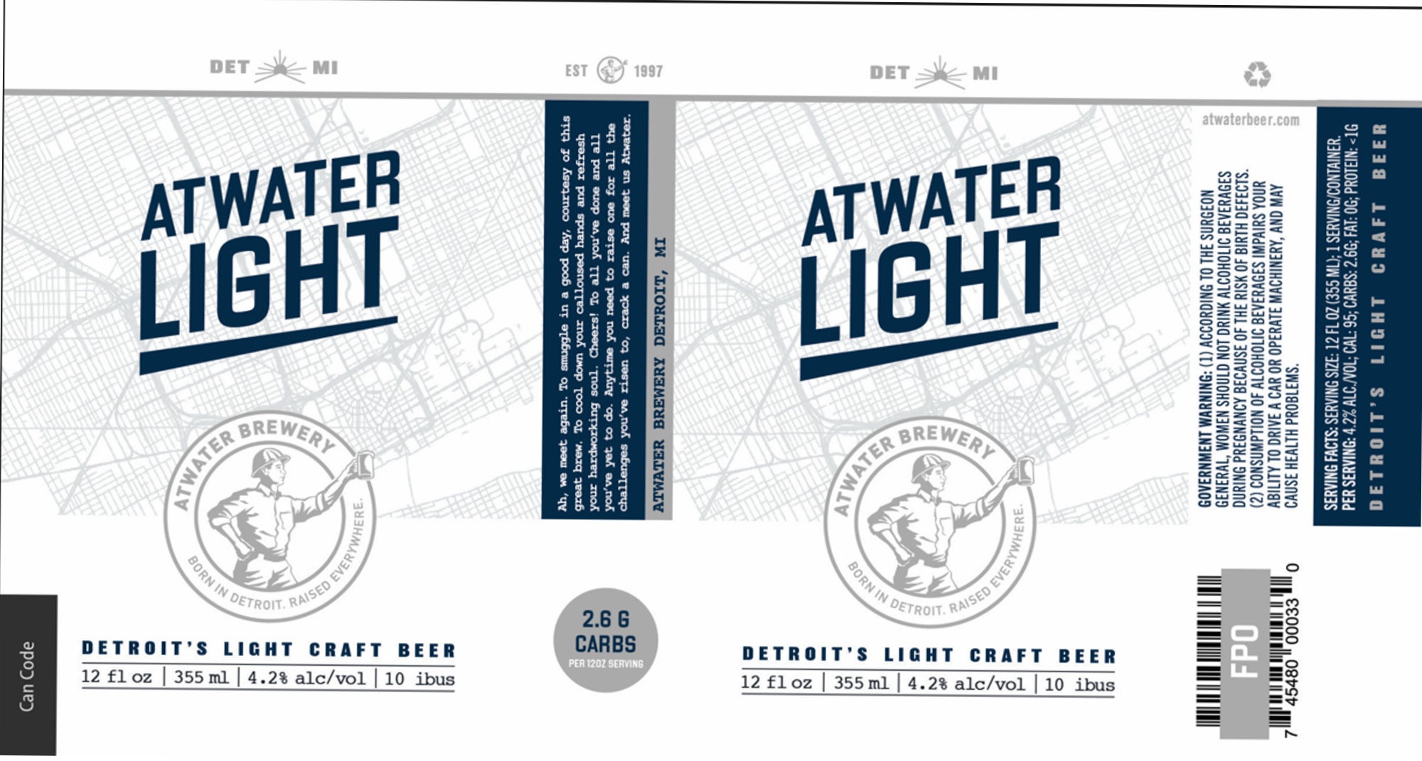 Atwater Light by Atwater Brewery - beer label
