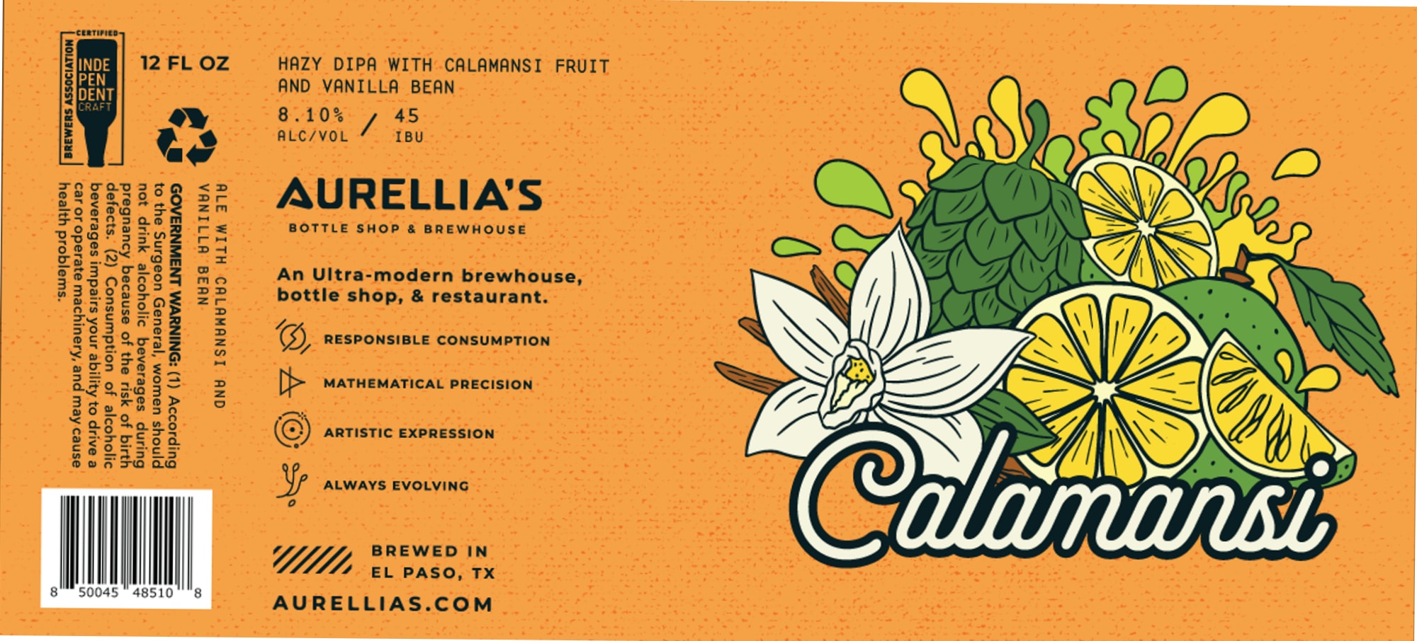 Aurellia’s Calamansi by Aurellia’s - beer label