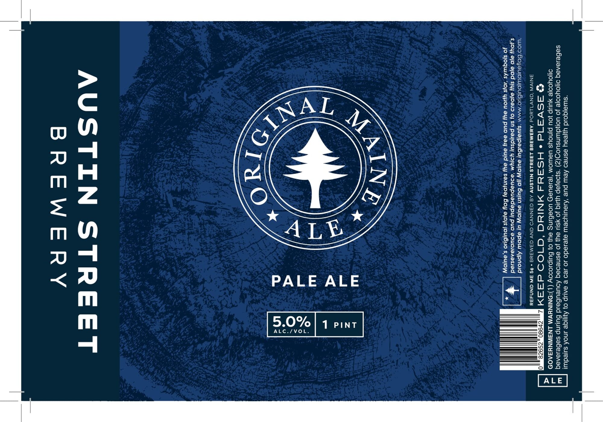 Original Maine Pale Ale by Austin Street Brewery - beer label