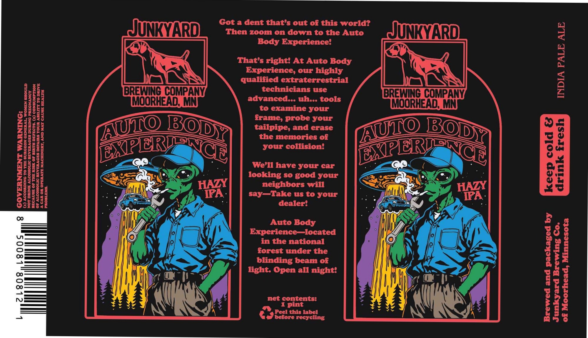 Auto Body Experience by Junkyard Brewing Company - beer label