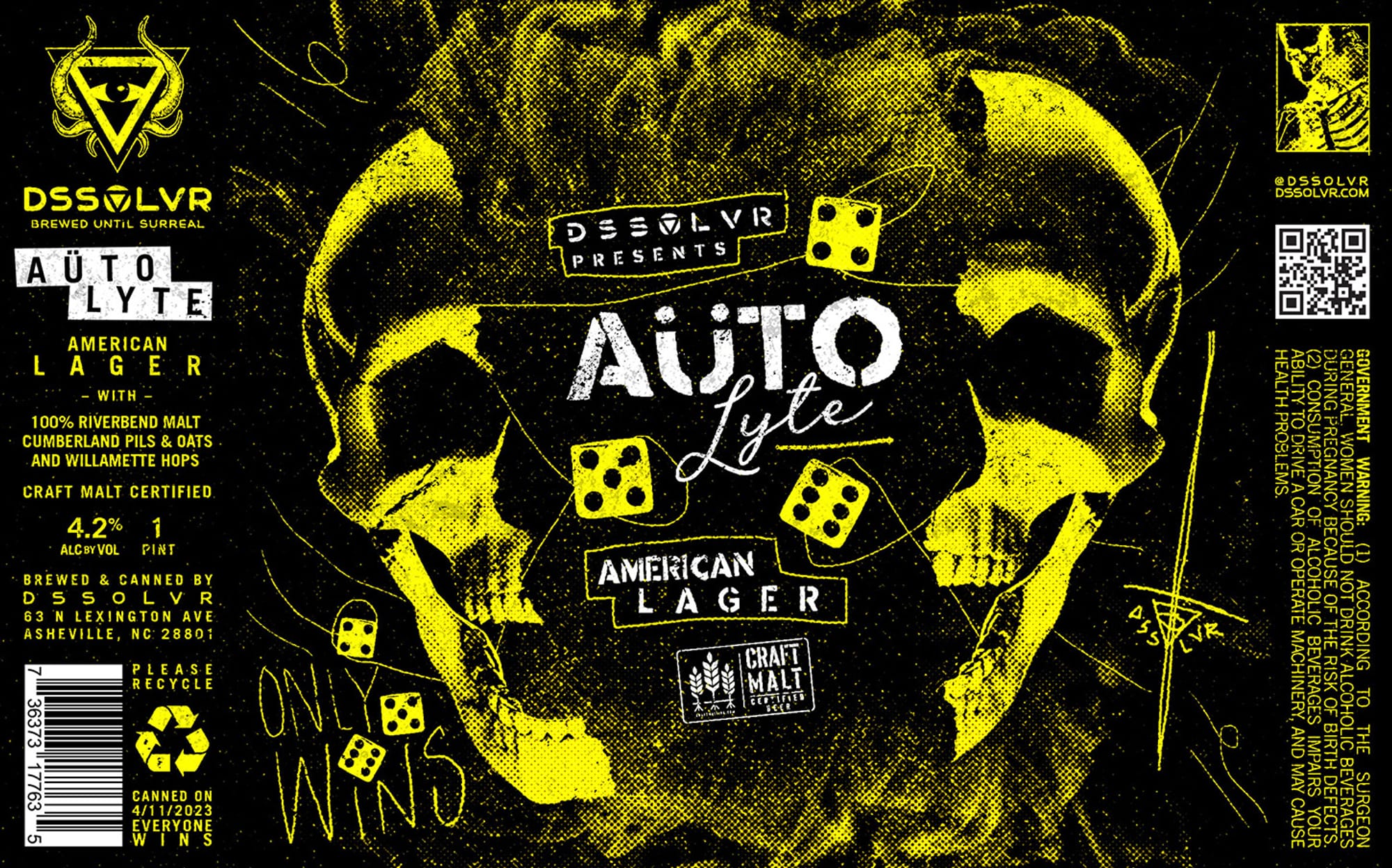 Auto Lyte by Dissolvr - beer label