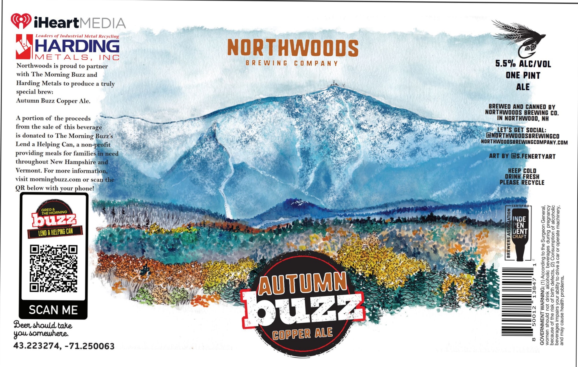 Autumn Buzz Copper Ale by Northwoods Brewing Company - beer label