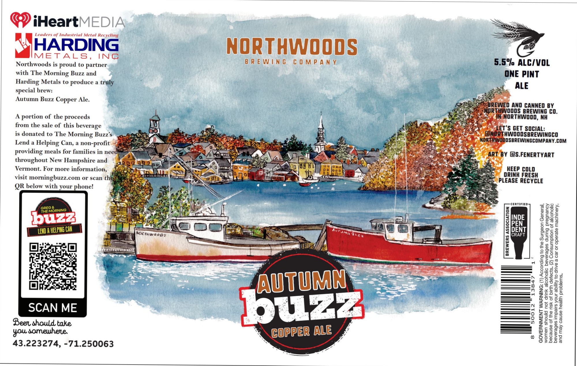 Autumn Buzz Copper Ale by Northwoods Brewing Company - beer label