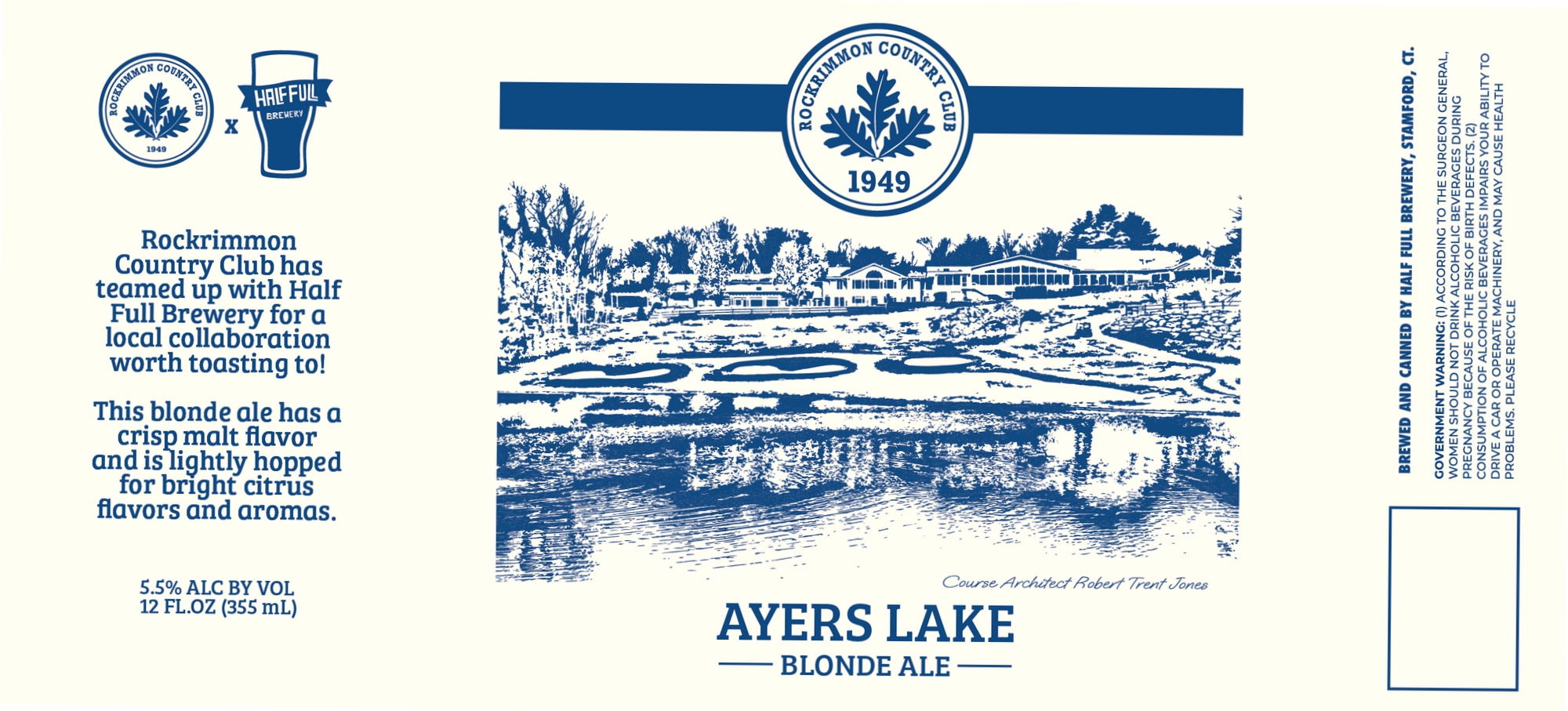Ayers Lake by Half Full Brewery - beer label
