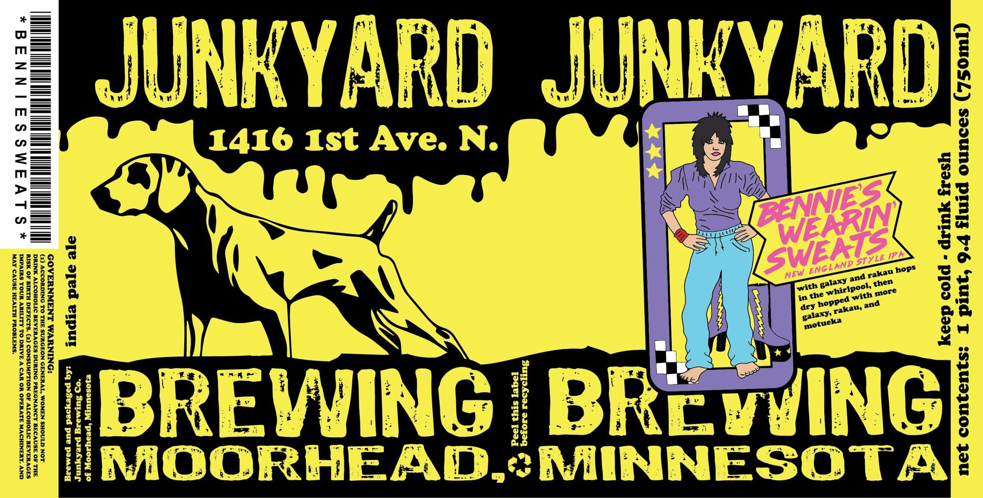 Bennies Wearin’ Sweats by Moorhead Brewing - beer label