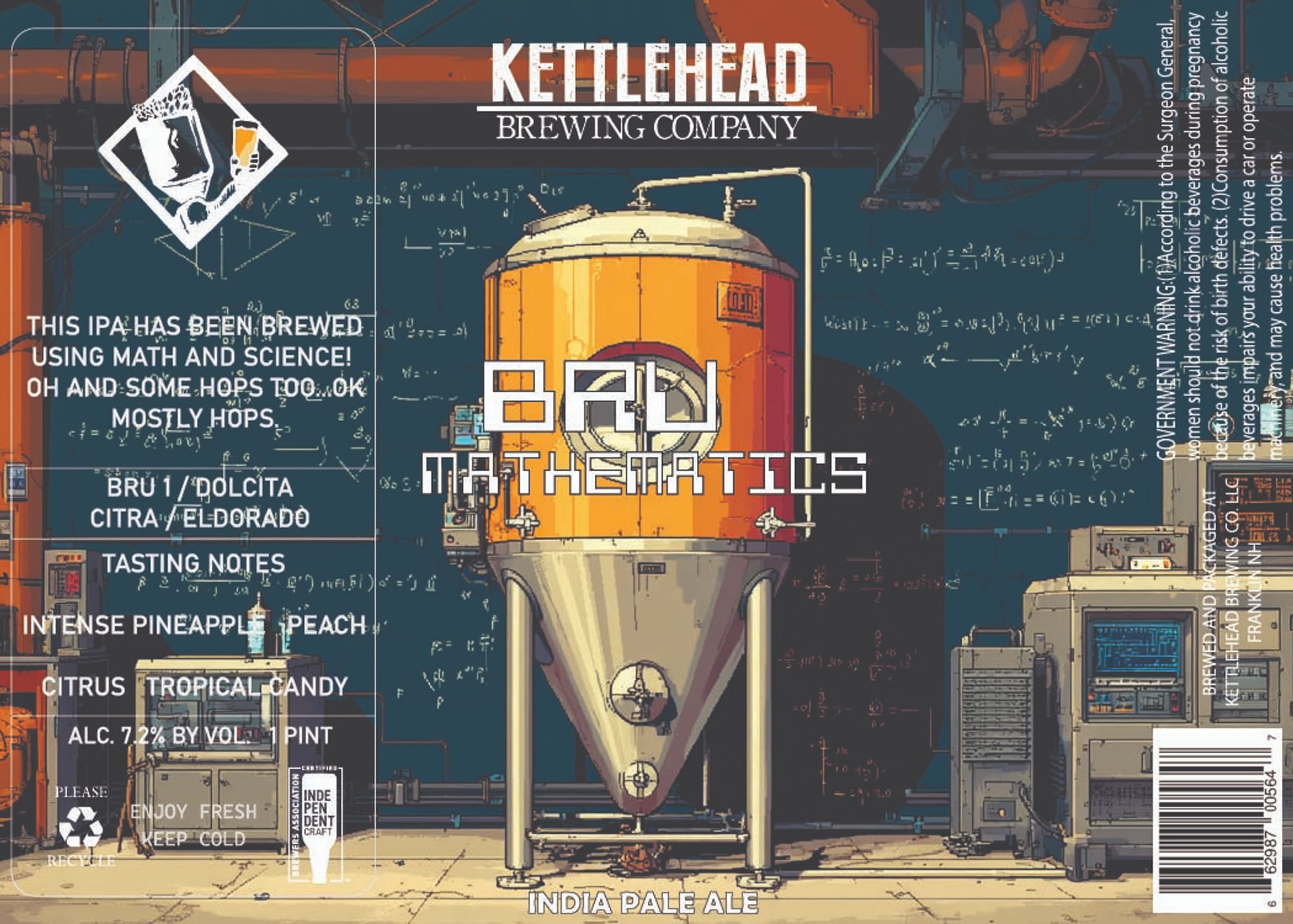 Bad Mathematics by Kettlehead Brewing Company - beer label