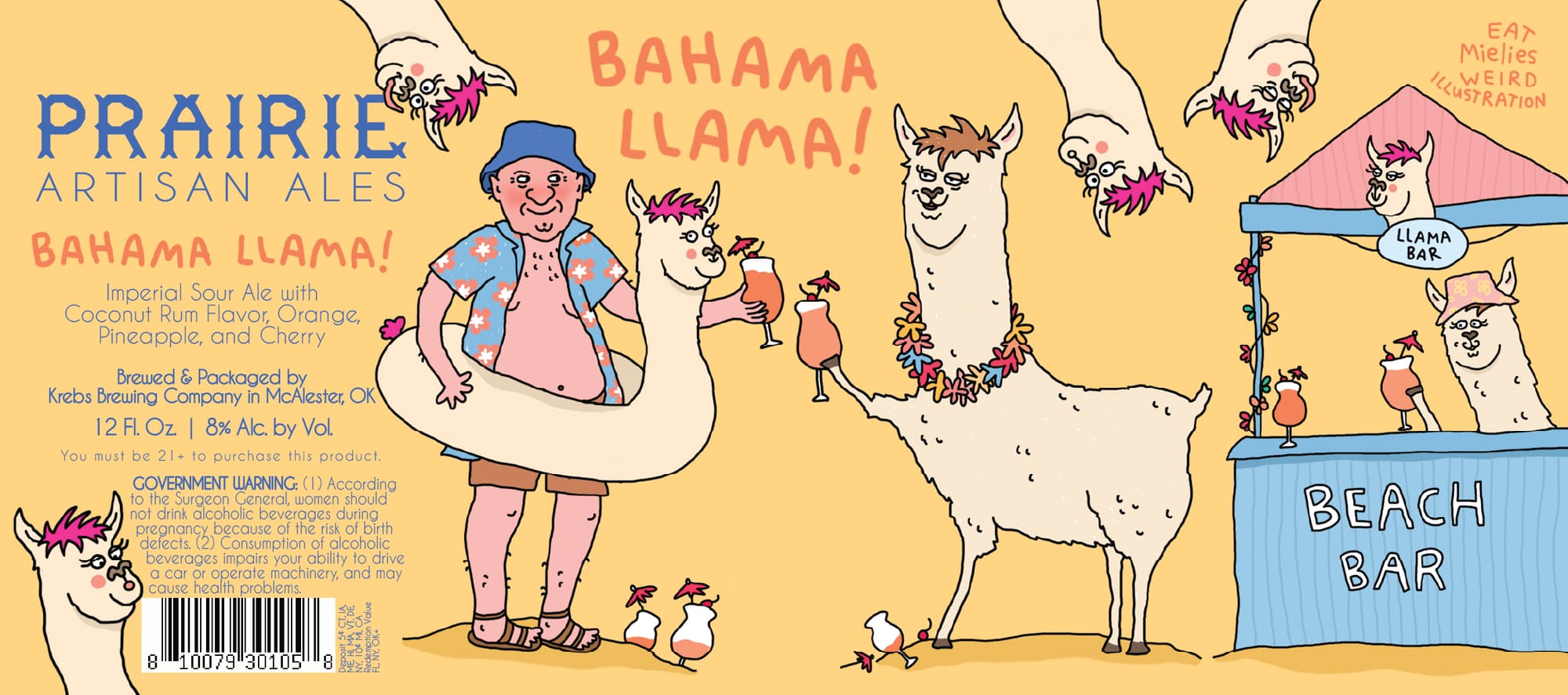 Bahama Llama! by Prairie Artisan Ales - beer label