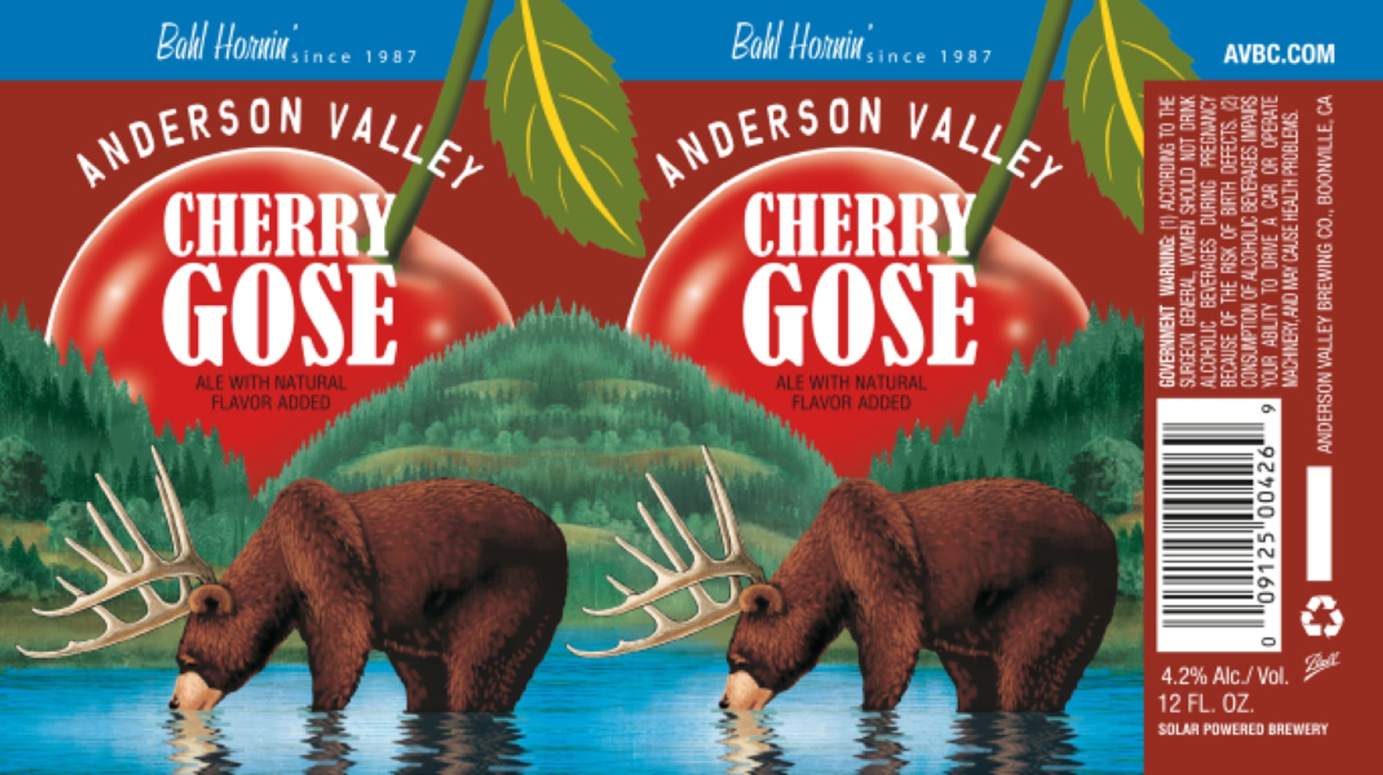 Cherry Gose by Anderson Valley Brewing Co. - beer label