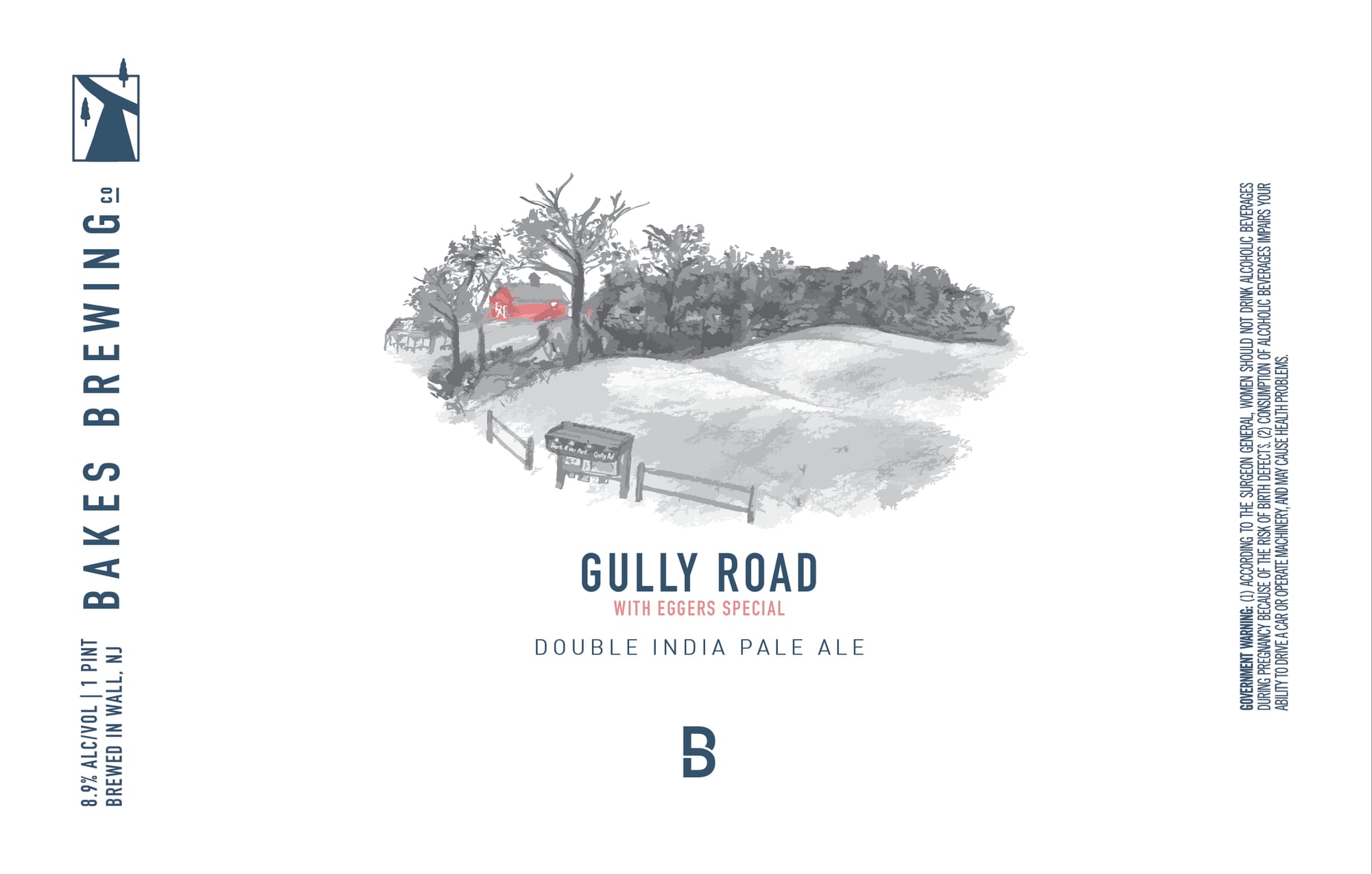 Gully Road by Bakes Brewing - beer label