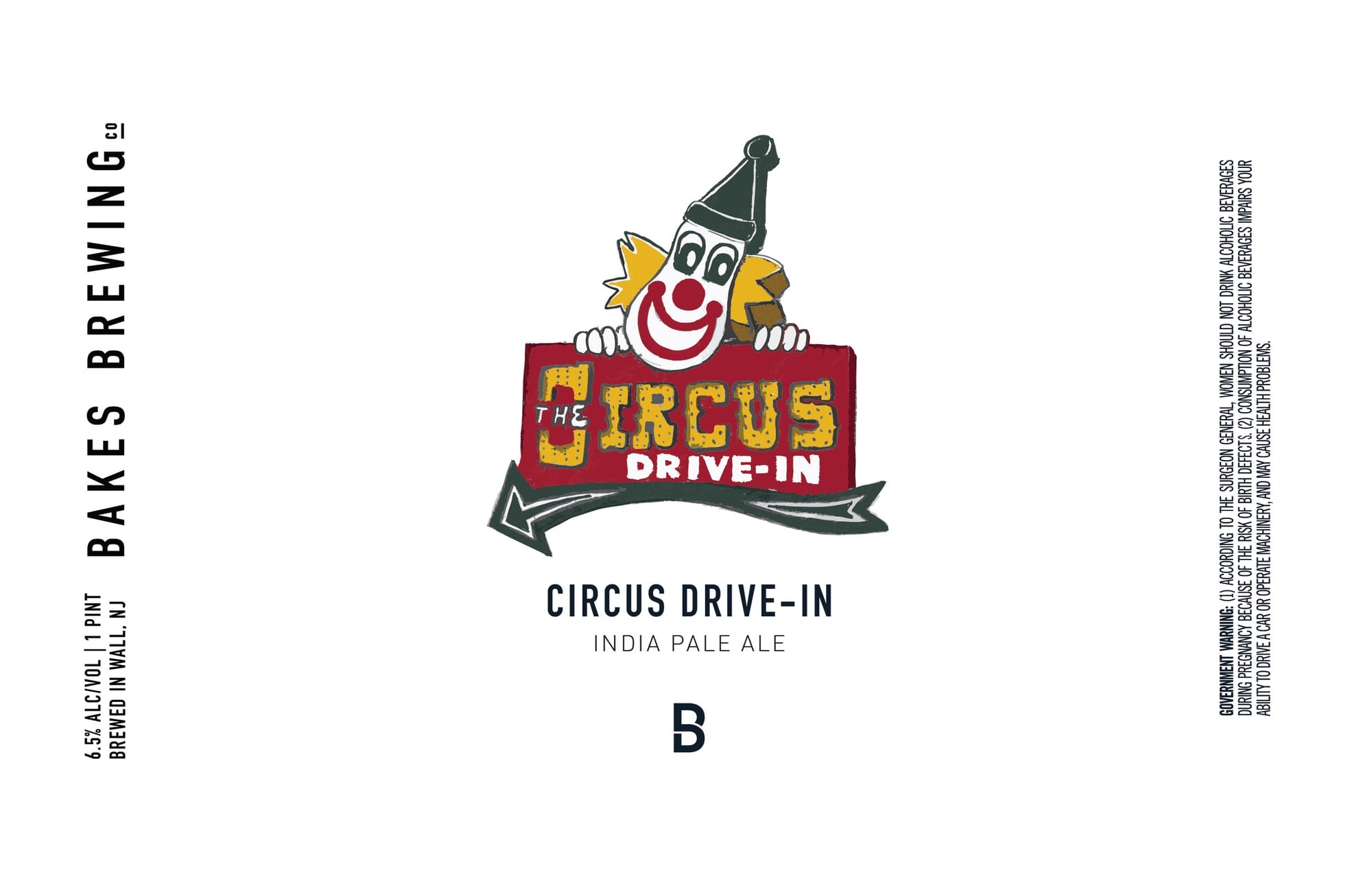 Circus Drive-In by Bakes Brewing - beer label