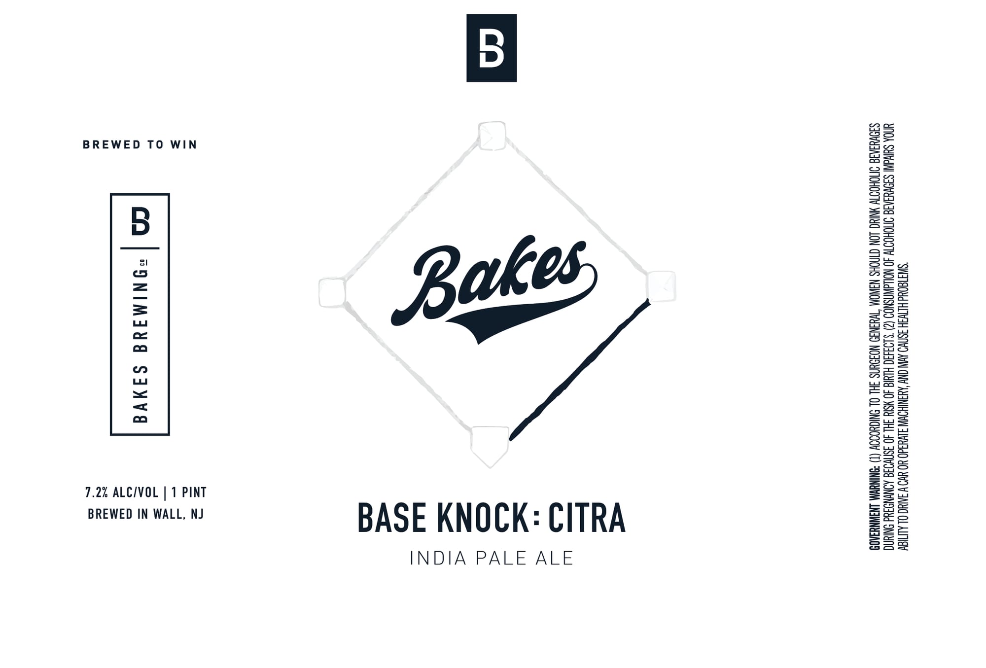Base Knock: Citra by Bakes Brewing - beer label