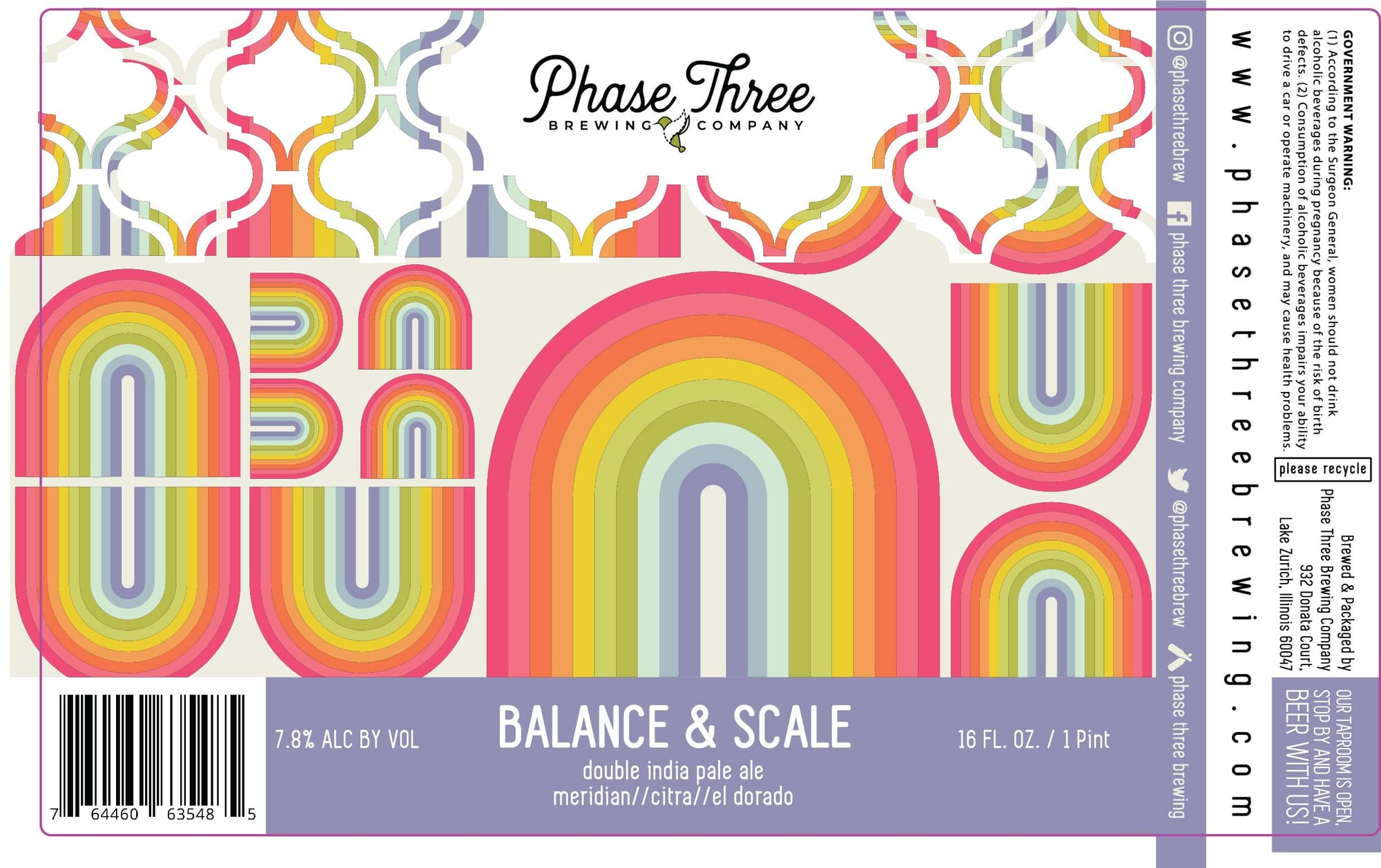 Balance & Scale by Phase Three Brewing Company - beer label