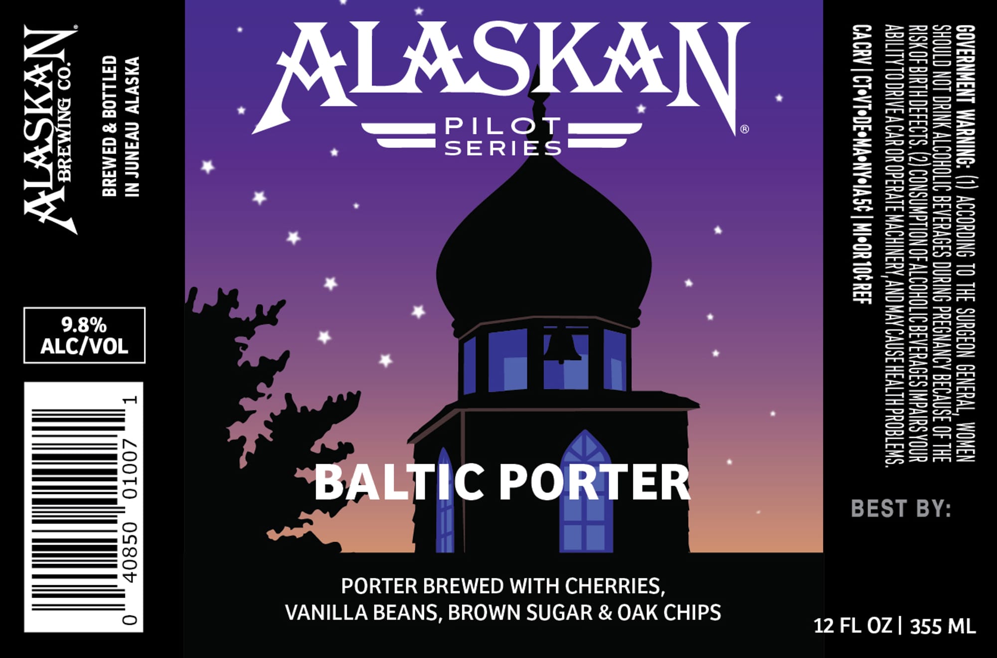Baltic Porter by Alaskan Brewing Company - beer label