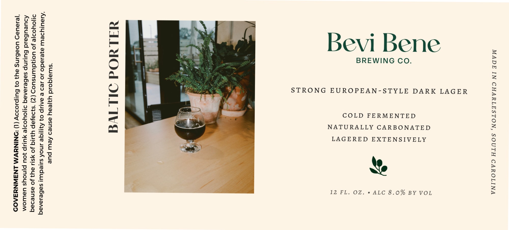 Baltic Porter by Bevi Bene Brewing Co. - beer label