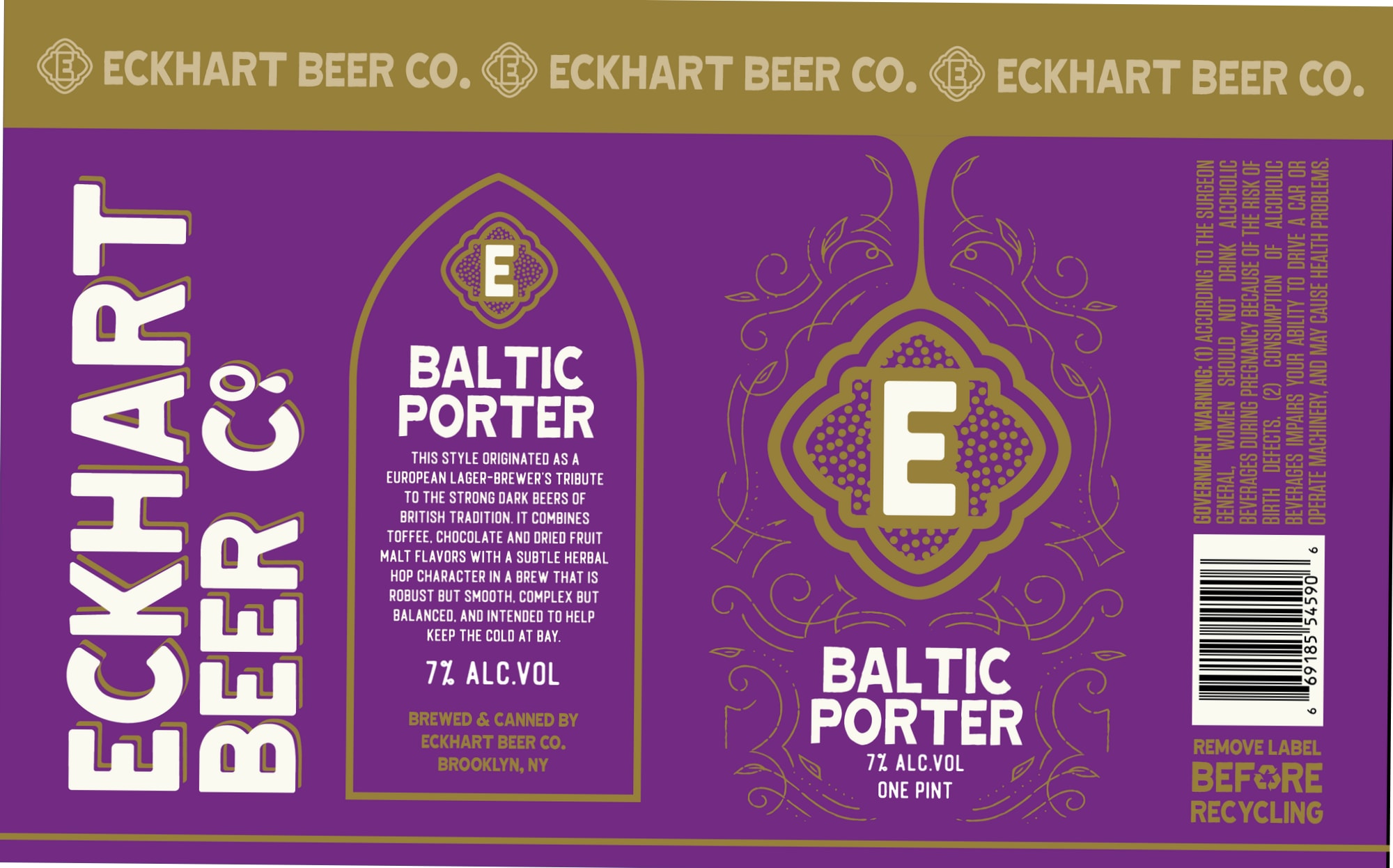 Baltic Porter by Eckhart Beer Co. - beer label