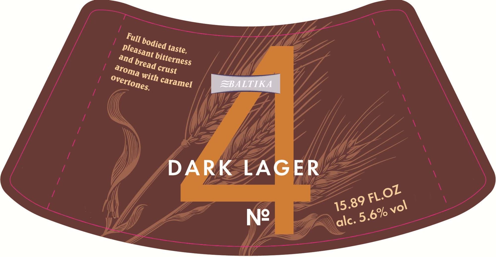 № 4 Dark Lager by Baltika - beer label