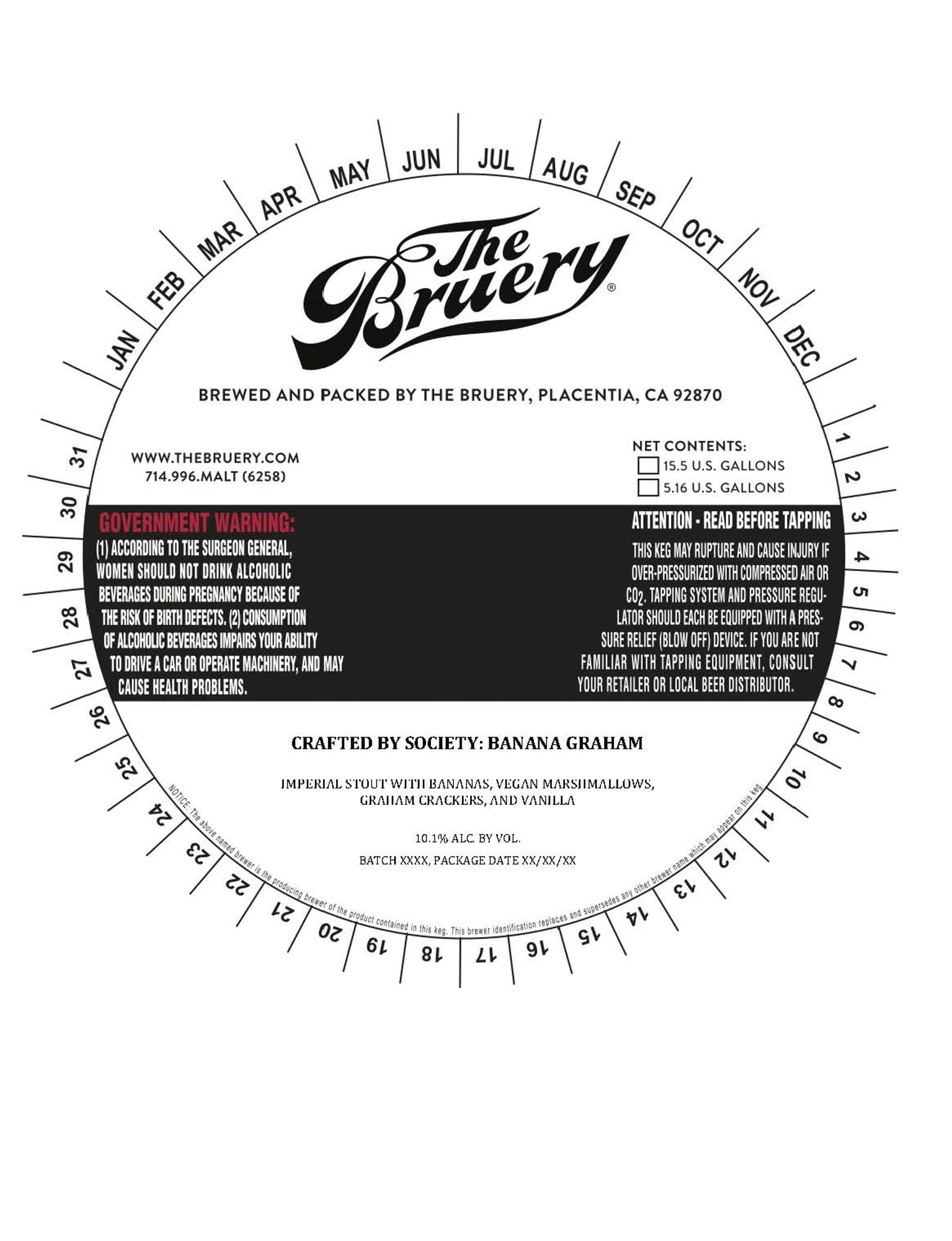 Banana Graham by The Bruery - beer label