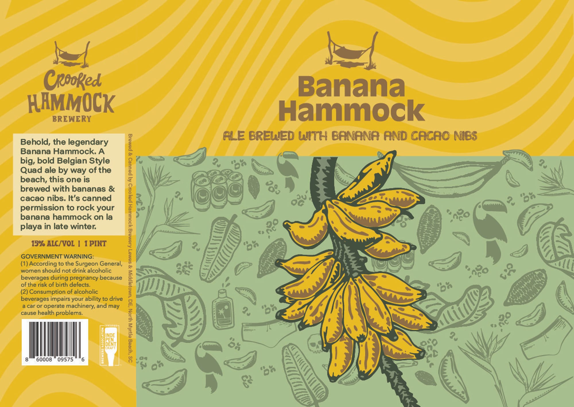 Banana Hammock by Crooked Hammock Brewery - beer label
