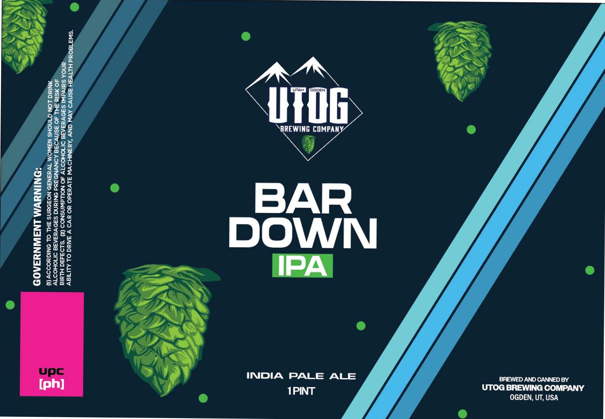 Bar Down IPA by UTOG Brewing Company - beer label