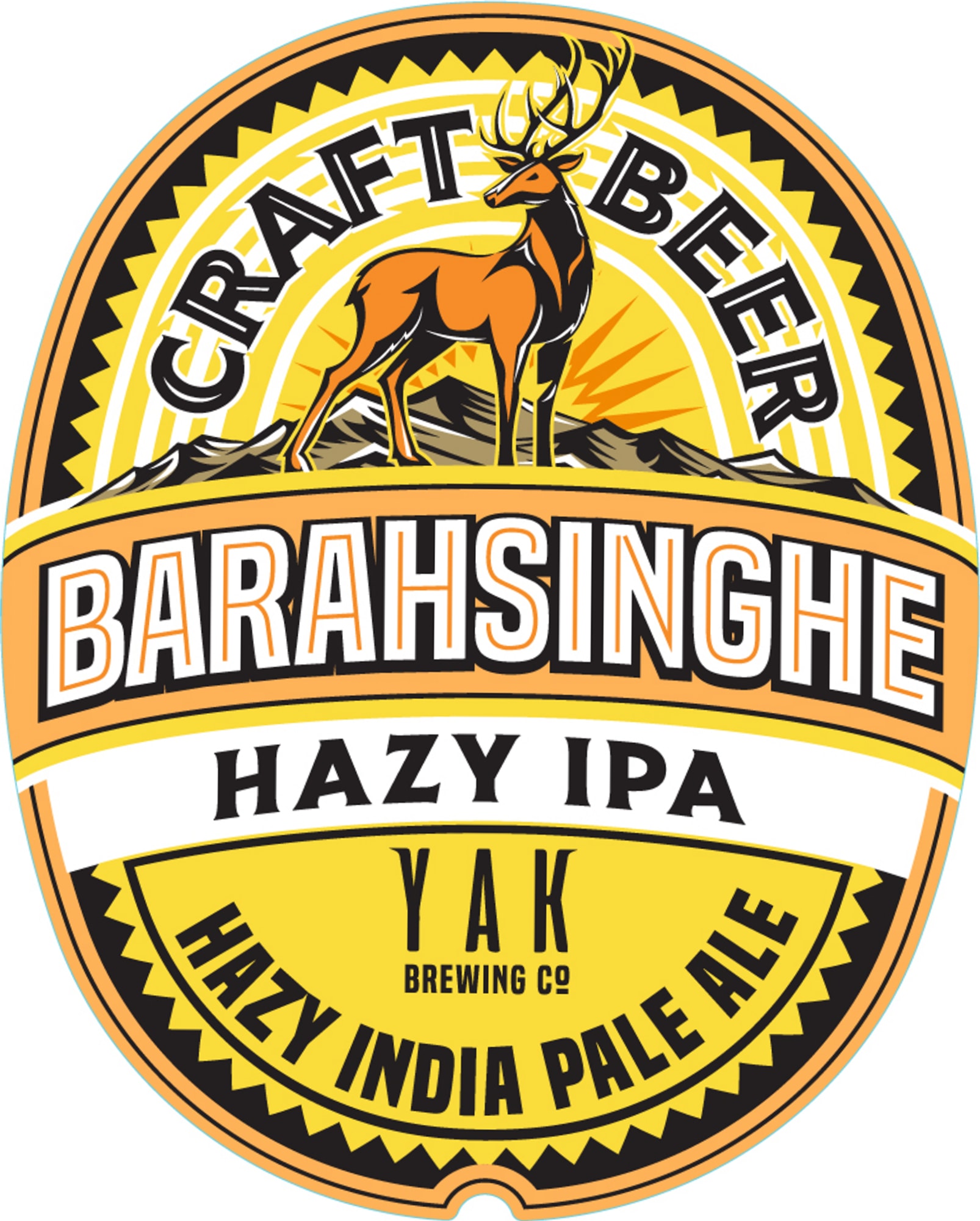 Barahsinghe by Yak Brewing Co. - beer label