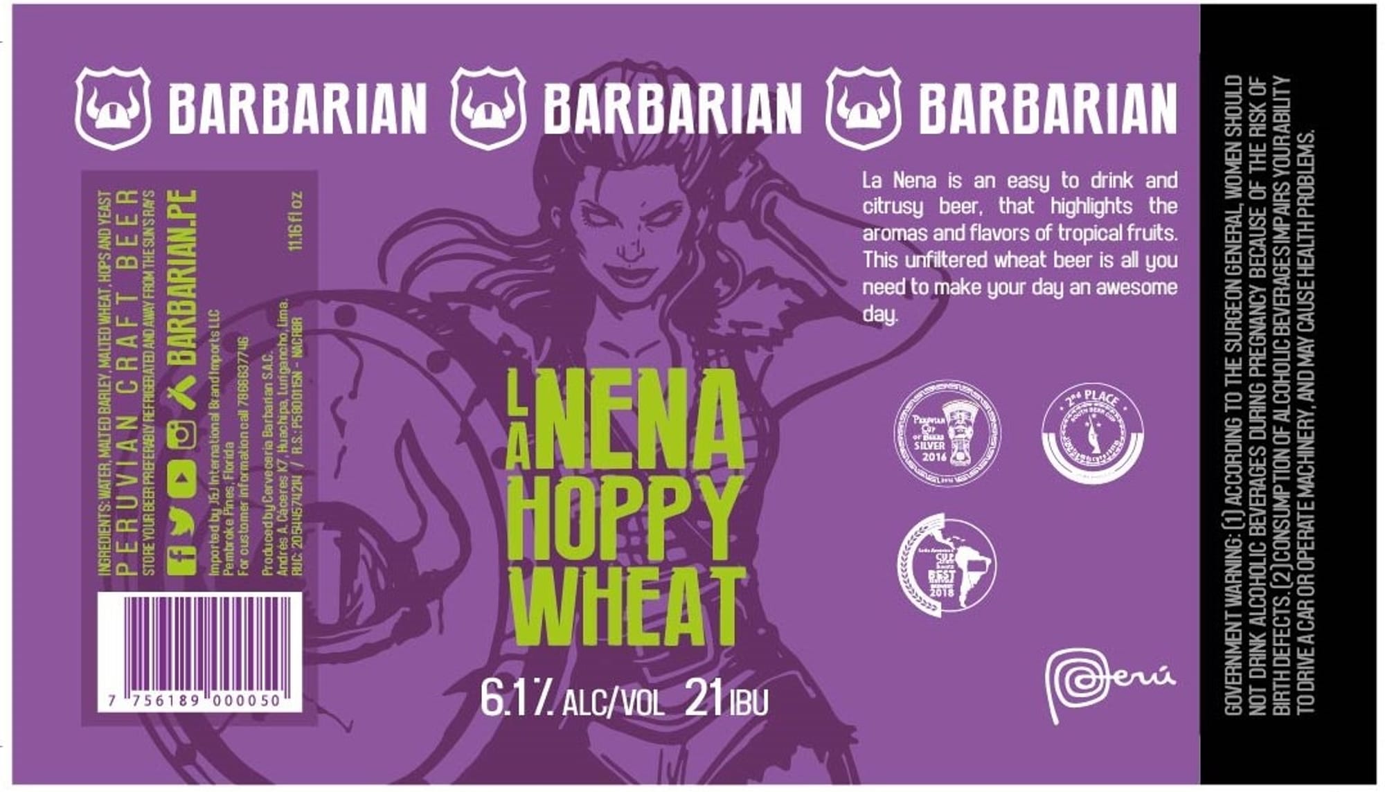 La Nena by Barbarian - beer label