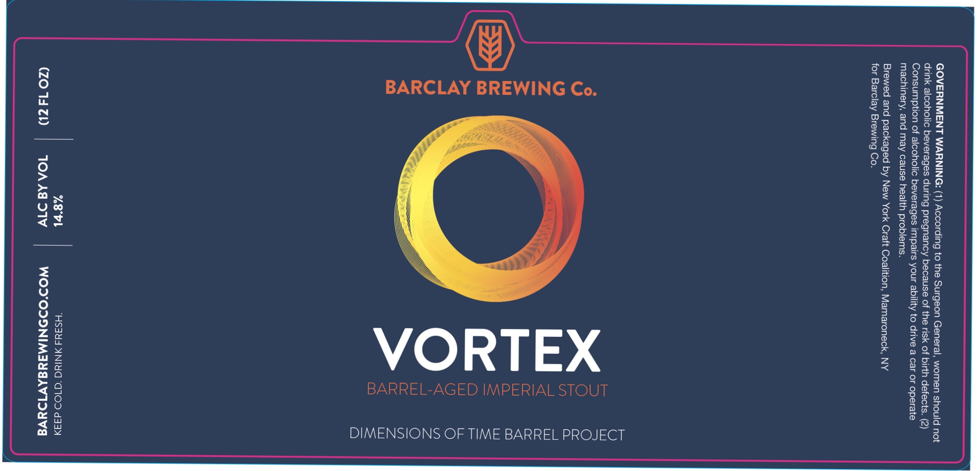 Vortex by Barclay Brewing Co. - beer label